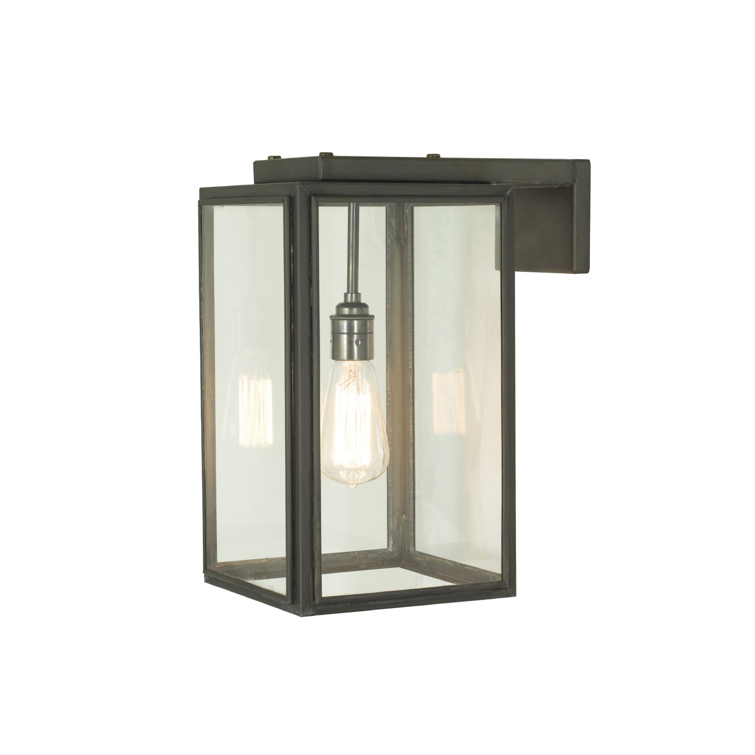 Afficher le produit Small Portico Wall Light Weathered Brass, Clear Glass du fabricant Original BTC
