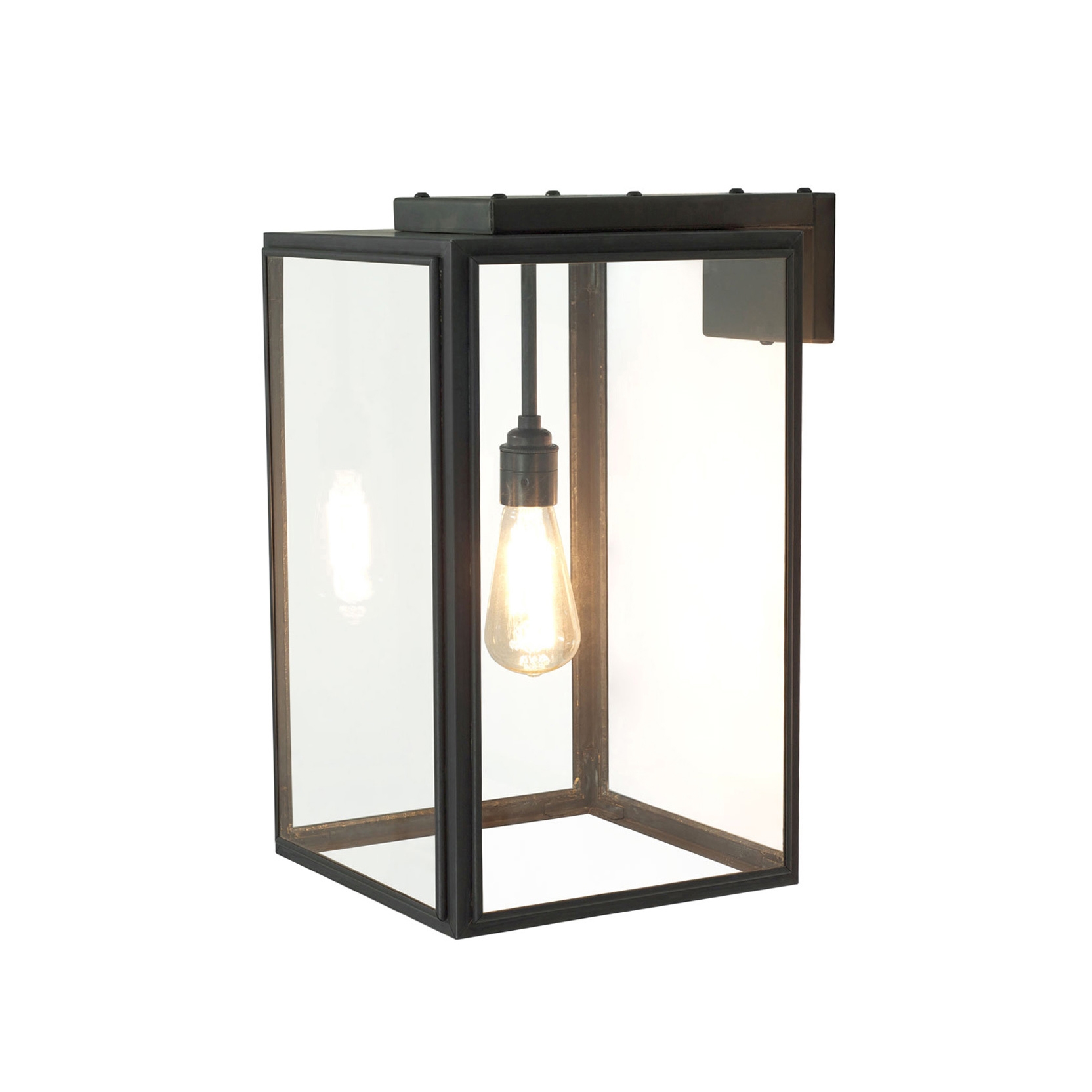 Afficher le produit Portico Wall Light Weathered Brass, Clear Glass du fabricant Original BTC