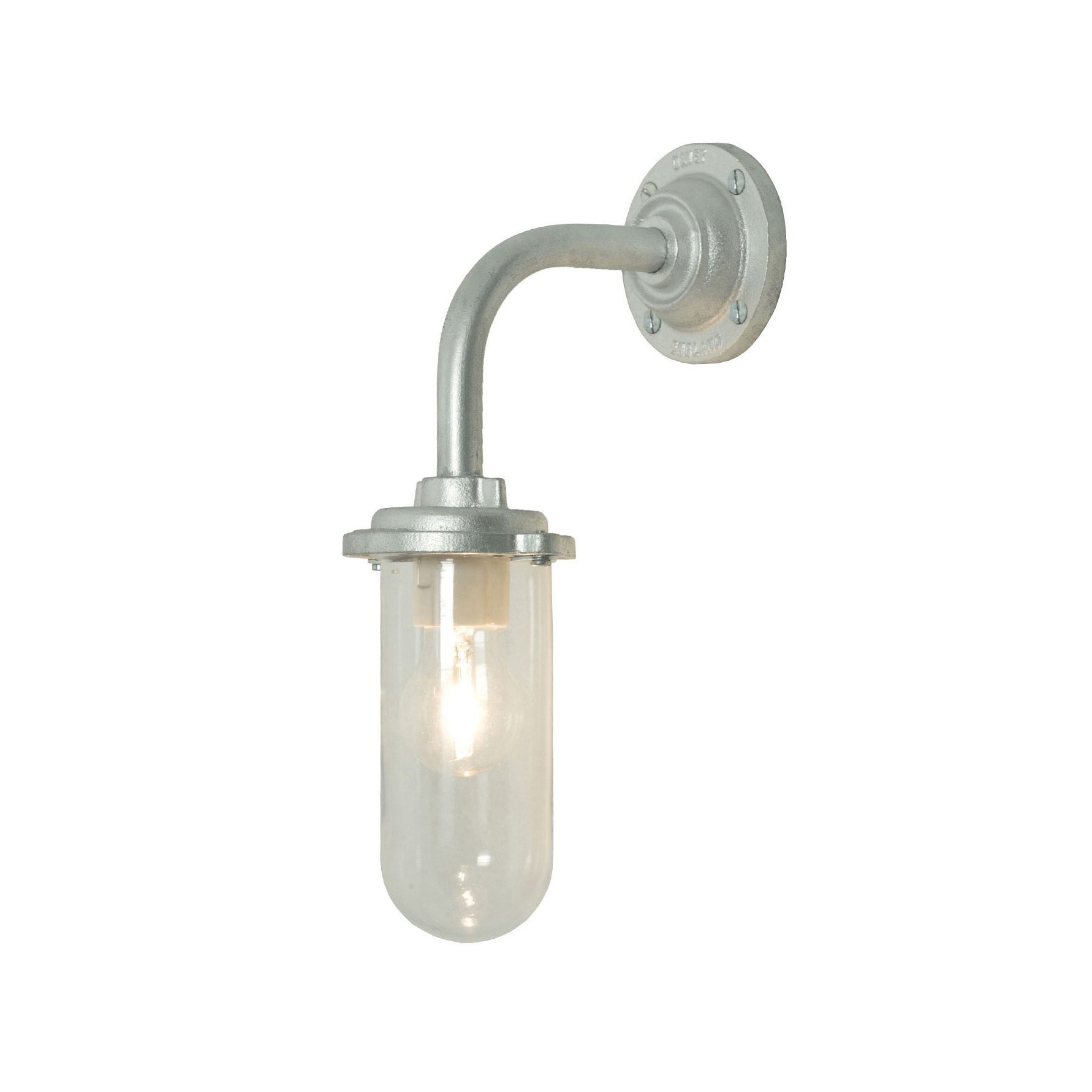 Display product Bracket Light, 60W, Round Back plate, Galvanised, Clear from manufacturer Original BTC