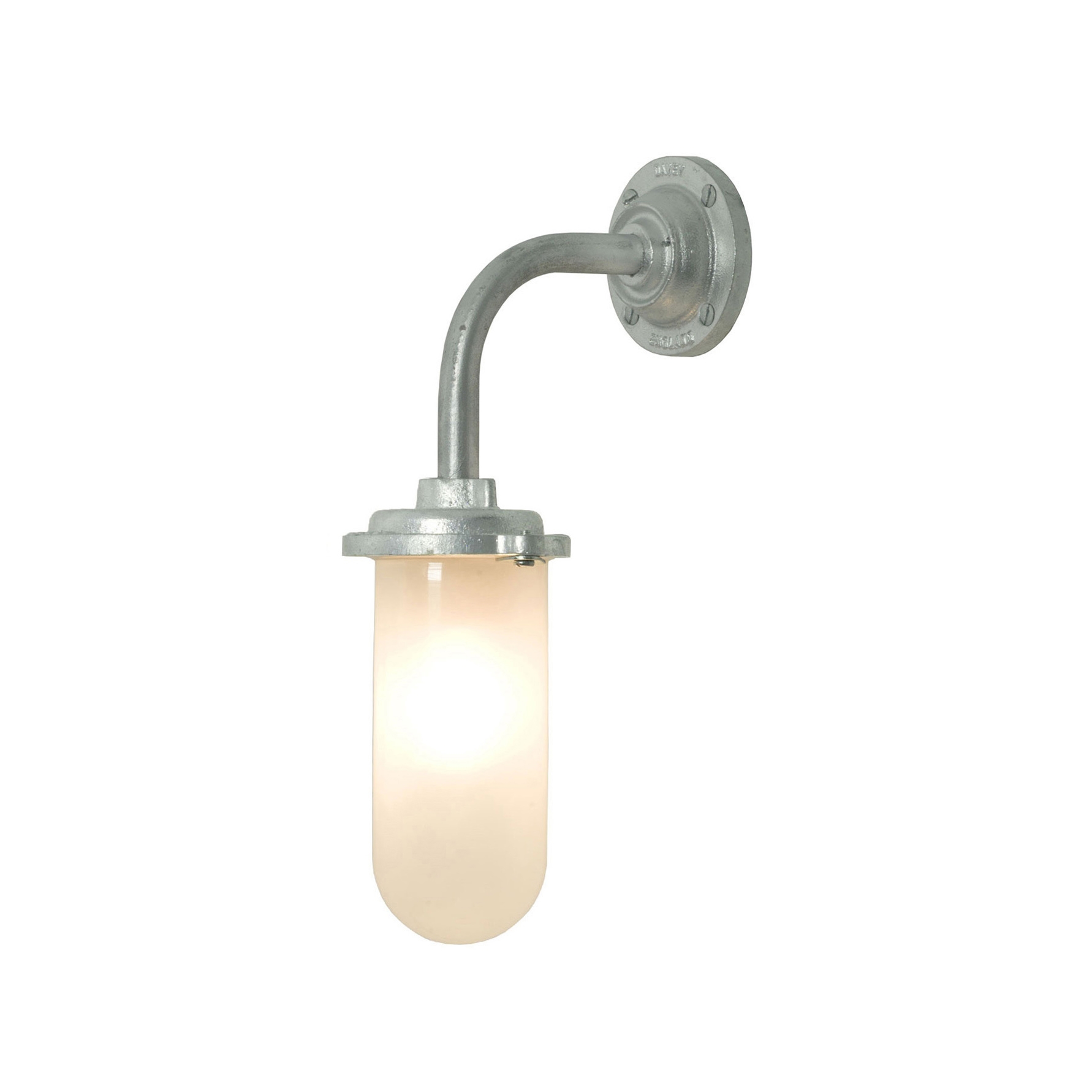 Display product Bracket Light, 60W, Round Back plate, Galvanised, Frosted from manufacturer Original BTC