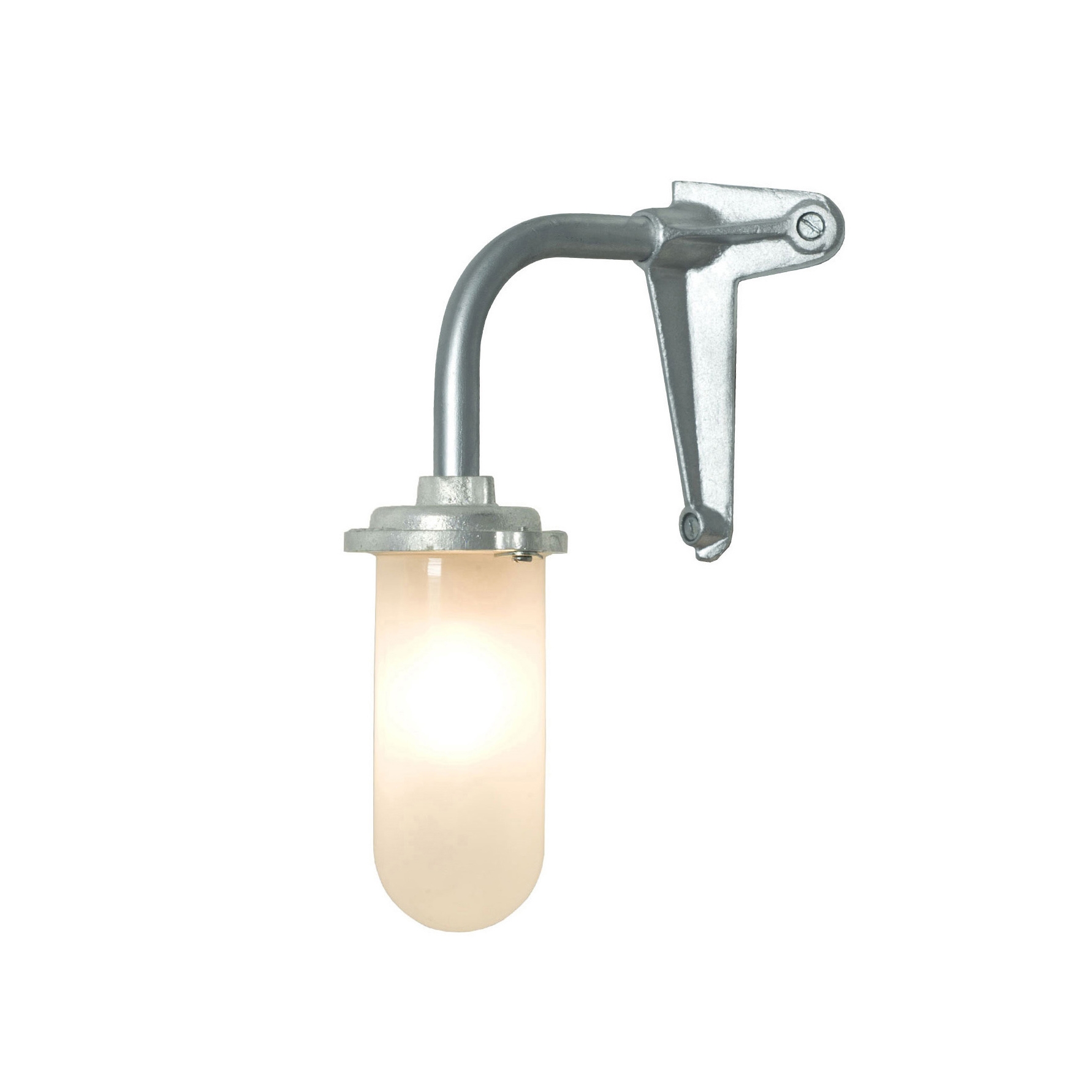 Mostrar el producto Bracket Light, 60W, Corner Fork, Galvanised, Frosted del fabricante Original BTC