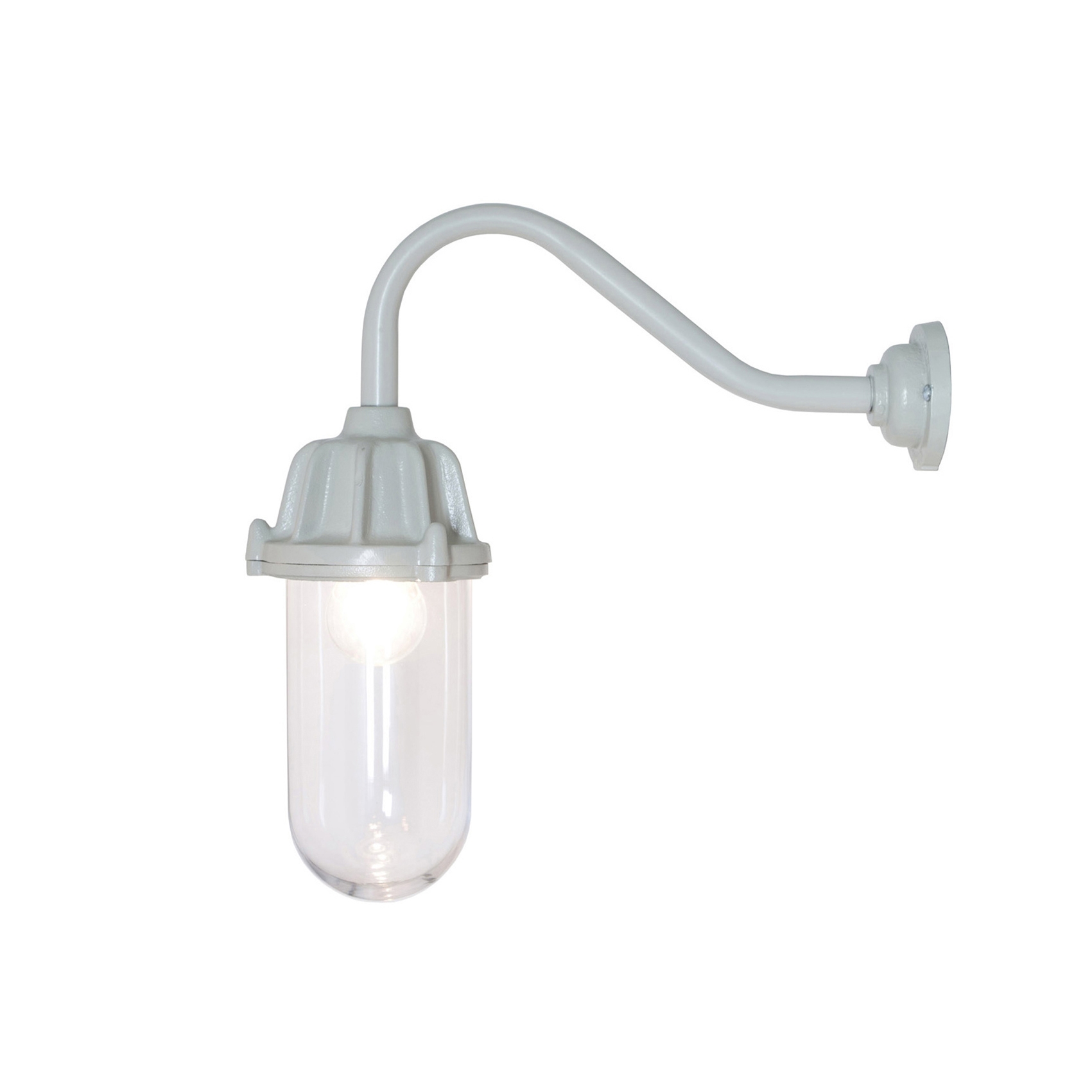 Mostra il prodotto Dockside Wall Light, No Reflector, Putty Grey, Clear Glass del produttore Original BTC