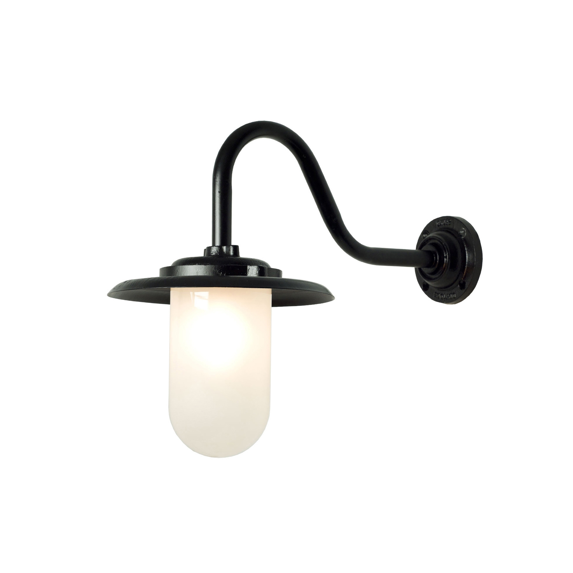 Display product Exterior Bracket Light, 100W, Swan Neck, Paint Black, Frost from manufacturer Original BTC
