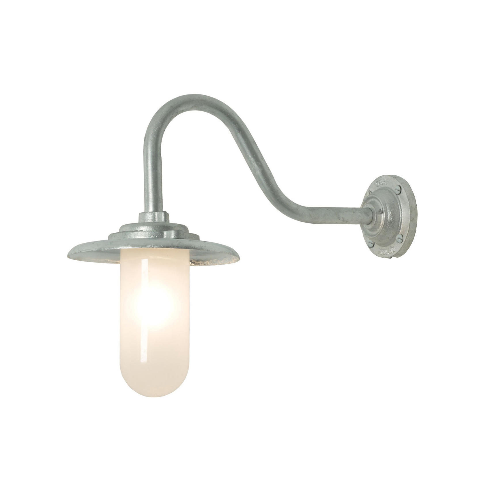 Produkt Bracket Light Außenwandleuchte, 60W, Geschwungener Arm, Verzinkt, Milchglas des Herstellers Original BTC anzeigen