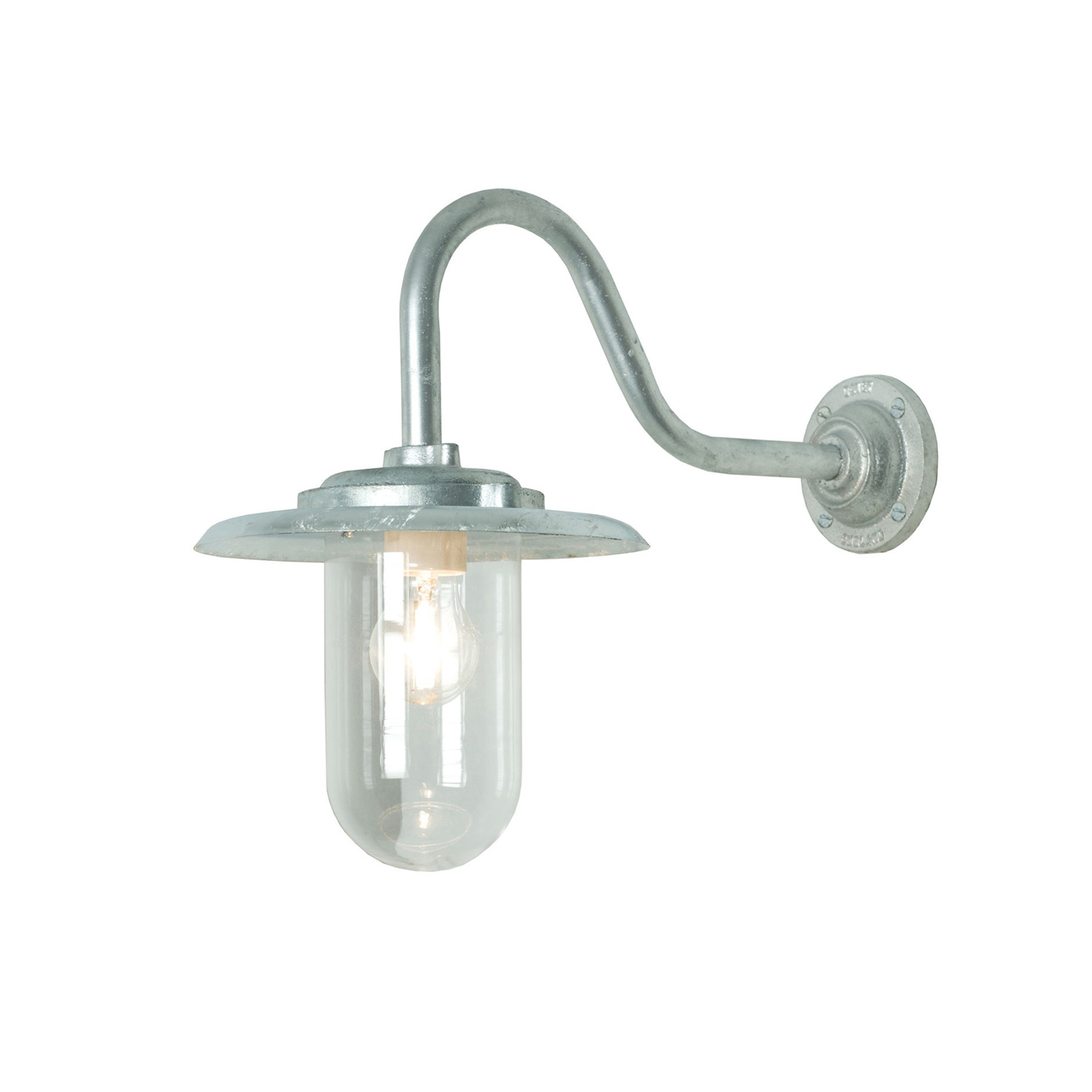 Mostra il prodotto Exterior Bracket Light, 100W, Swan Neck, Galvanised, Clear del produttore Original BTC
