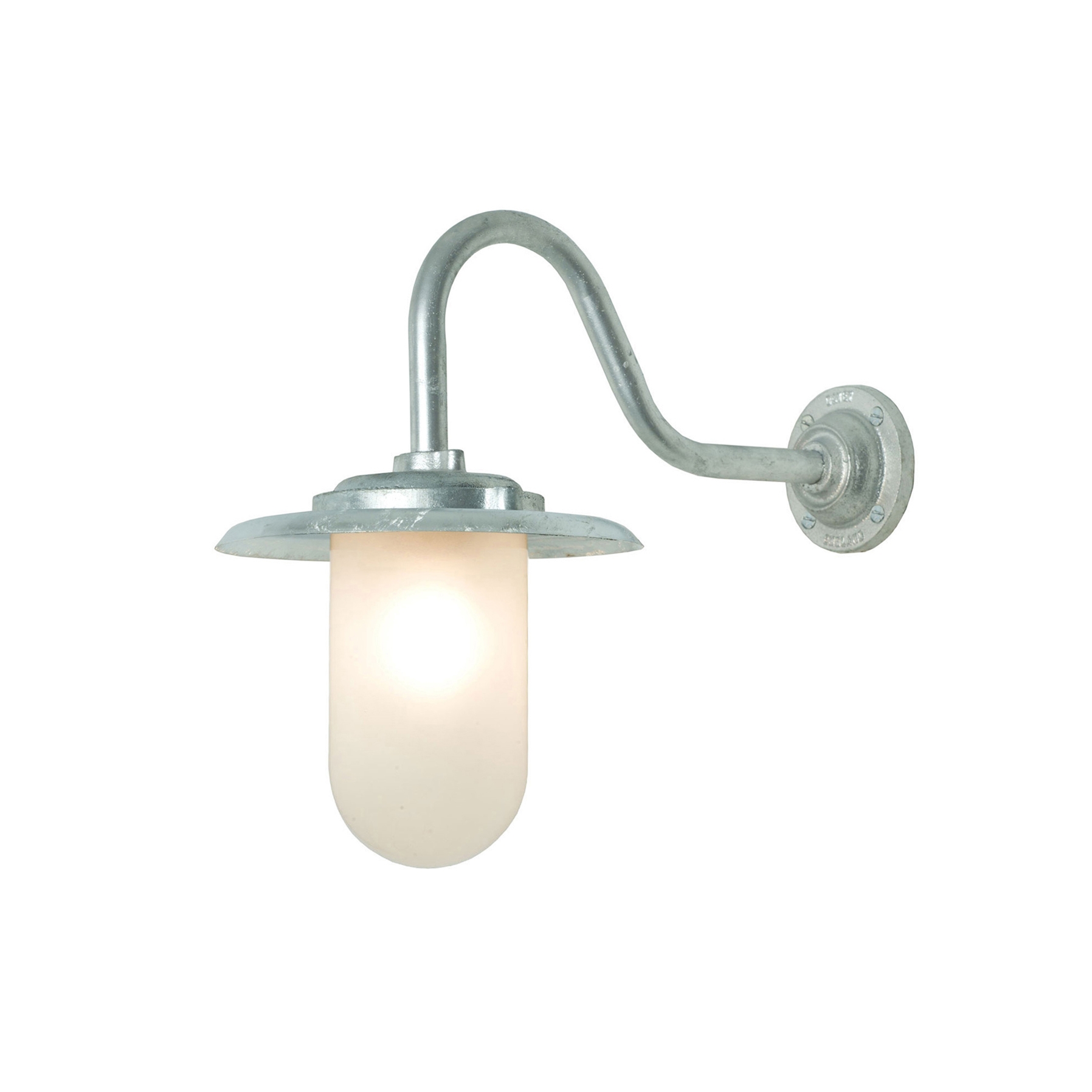 Mostra il prodotto Exterior Bracket Light, 100W, Swan Neck, Galvanised, Frosted del produttore Original BTC
