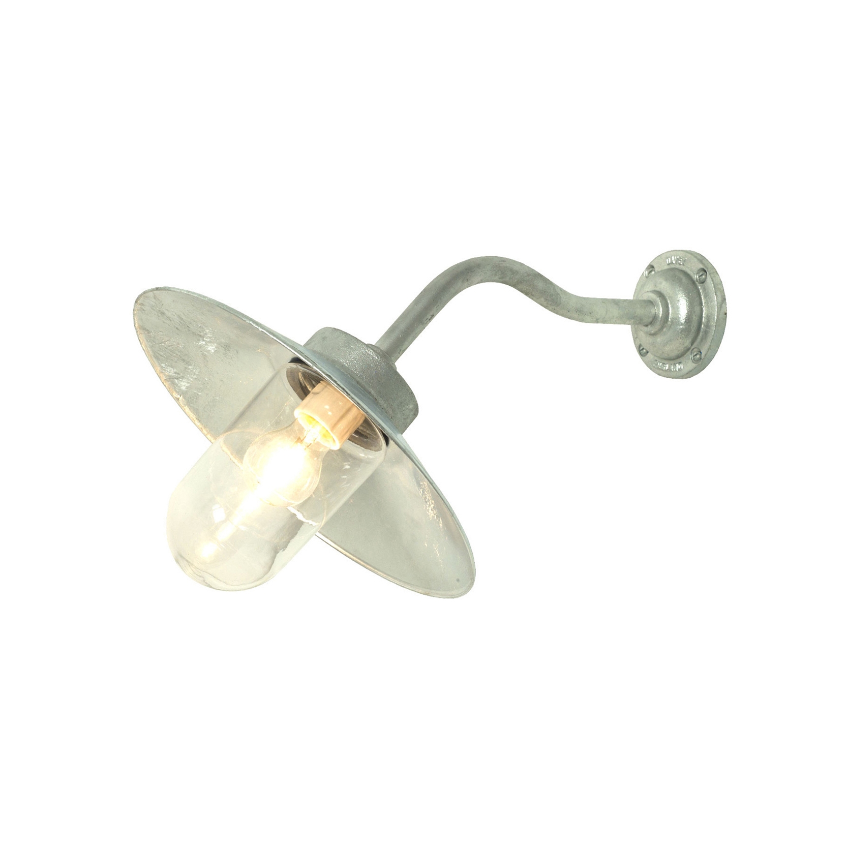 Mostrar el producto Exterior Bracket Light, Canted, Round, Galvanised, Clear del fabricante Original BTC