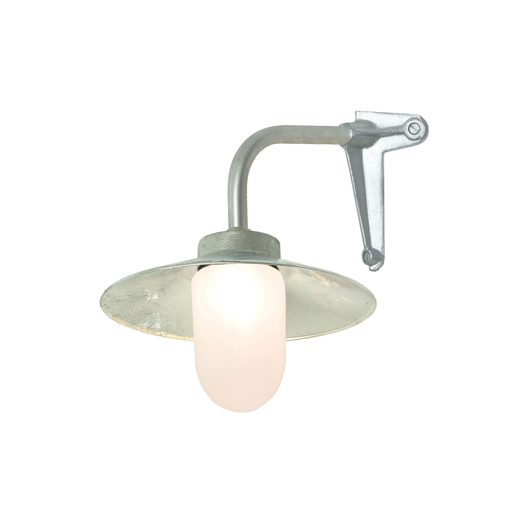 Display product Exterior Bracket Light, Right Angle, Corner, Galvanised, Frosted from manufacturer Original BTC