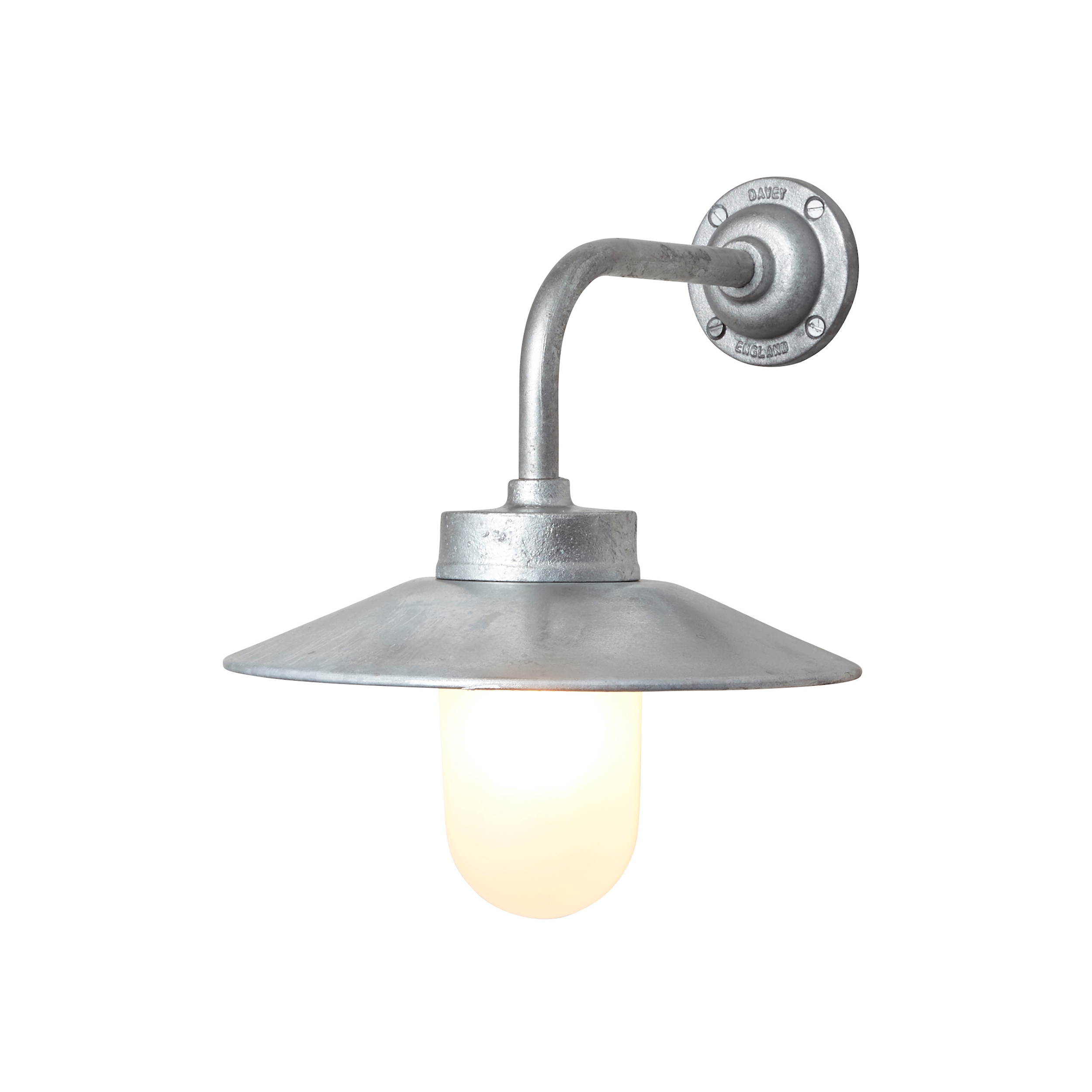 Mostrar el producto Exterior Bracket Light, Right Angle, Round, Galvanised, Frosted del fabricante Original BTC
