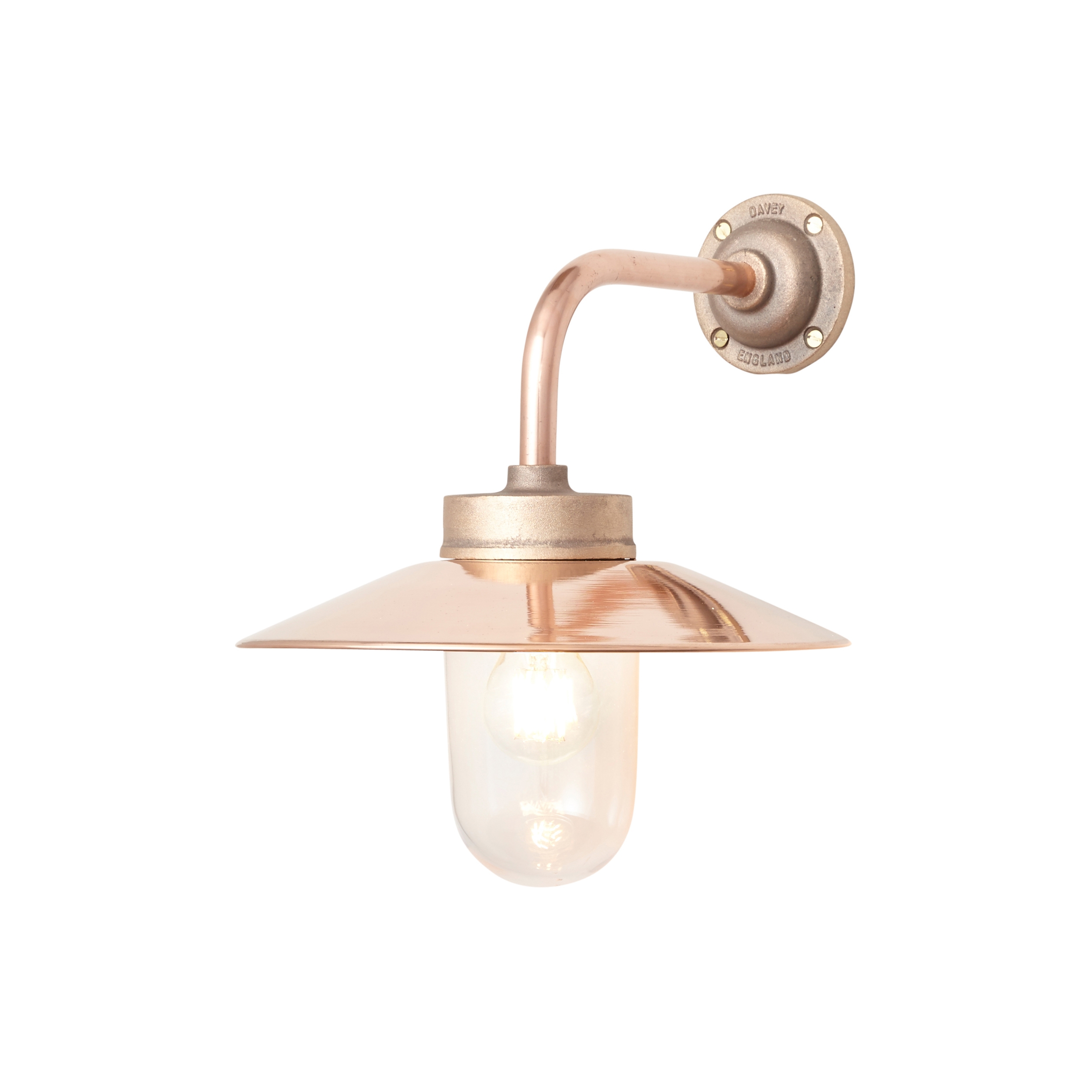 Display product Exterior Bracket Light, Right Angle, Round 7680, Bronze & Clear Glass from manufacturer Original BTC