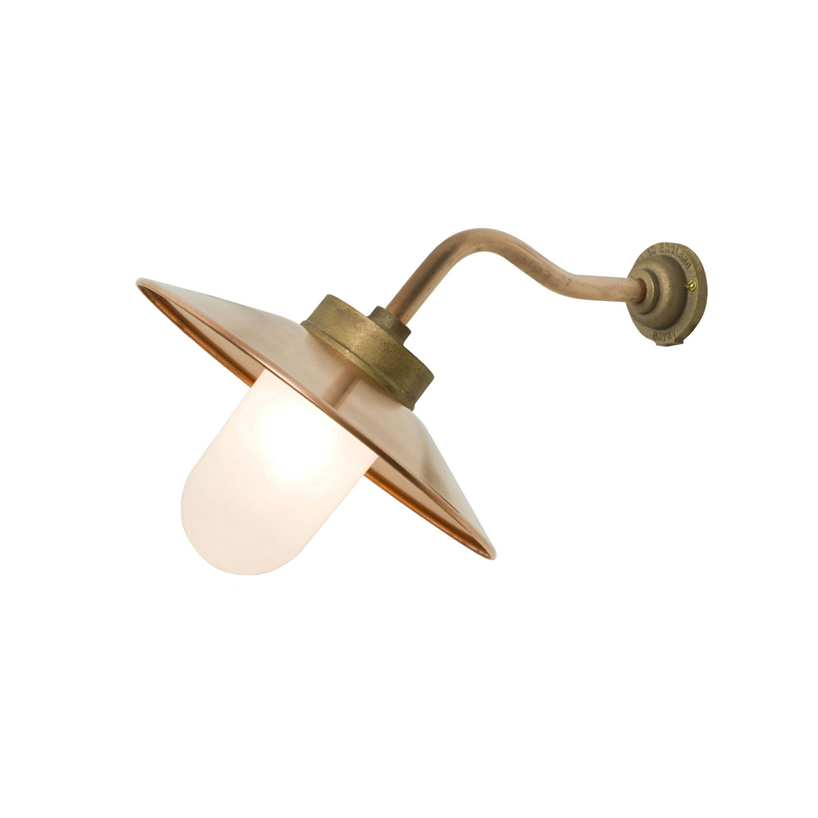 Mostra il prodotto Exterior Bracket Light, Canted, Round 7680, Bronze & Frosted Glass del produttore Original BTC