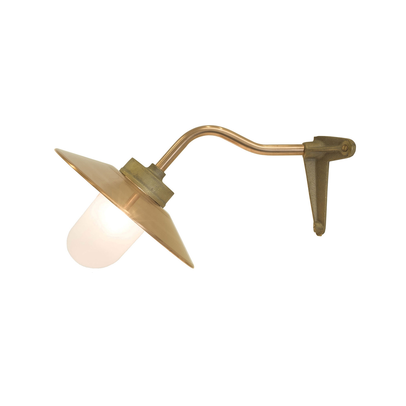 Mostra il prodotto Exterior Bracket Light, Canted, Corner 7680, Bronze & Frosted Glass del produttore Original BTC