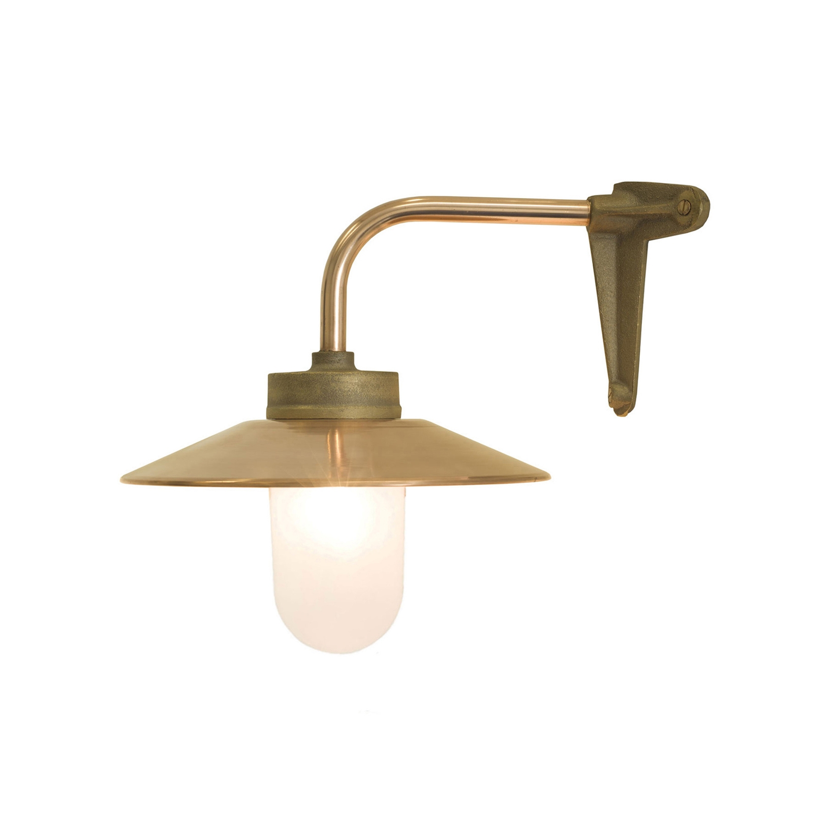 Mostra il prodotto Exterior Bracket Light, Right Angle, Corner 7680, Bronze & Frosted Glass del produttore Original BTC