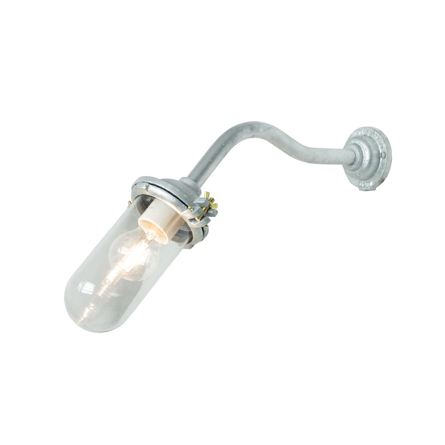Mostra il prodotto Exterior Bracket Light, No Ref, Canted, Round, Galvanised, Clear del produttore Original BTC