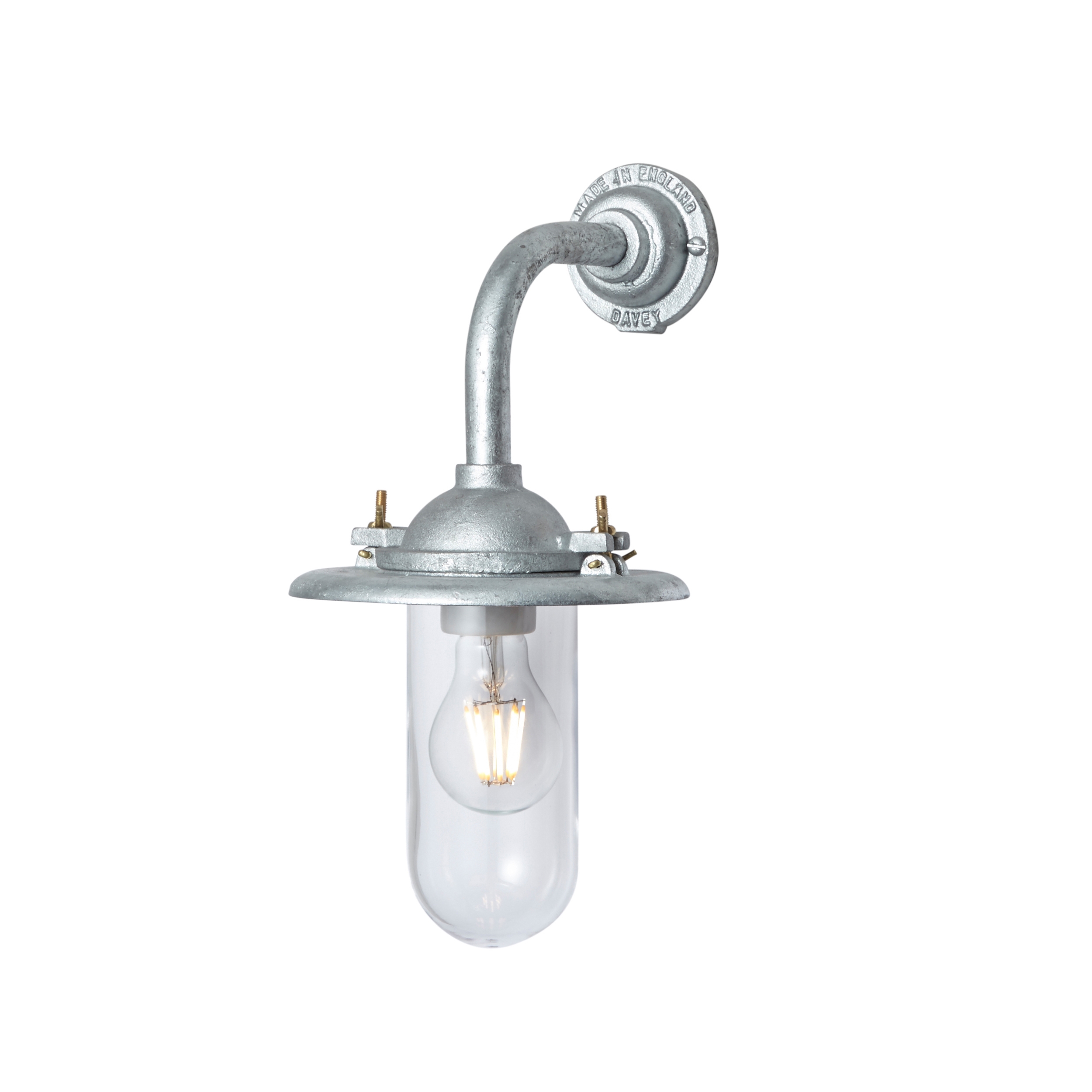 Mostra il prodotto Exterior Bracket Light, Ref, R/Angle, Round, Galvanised, Clear del produttore Original BTC
