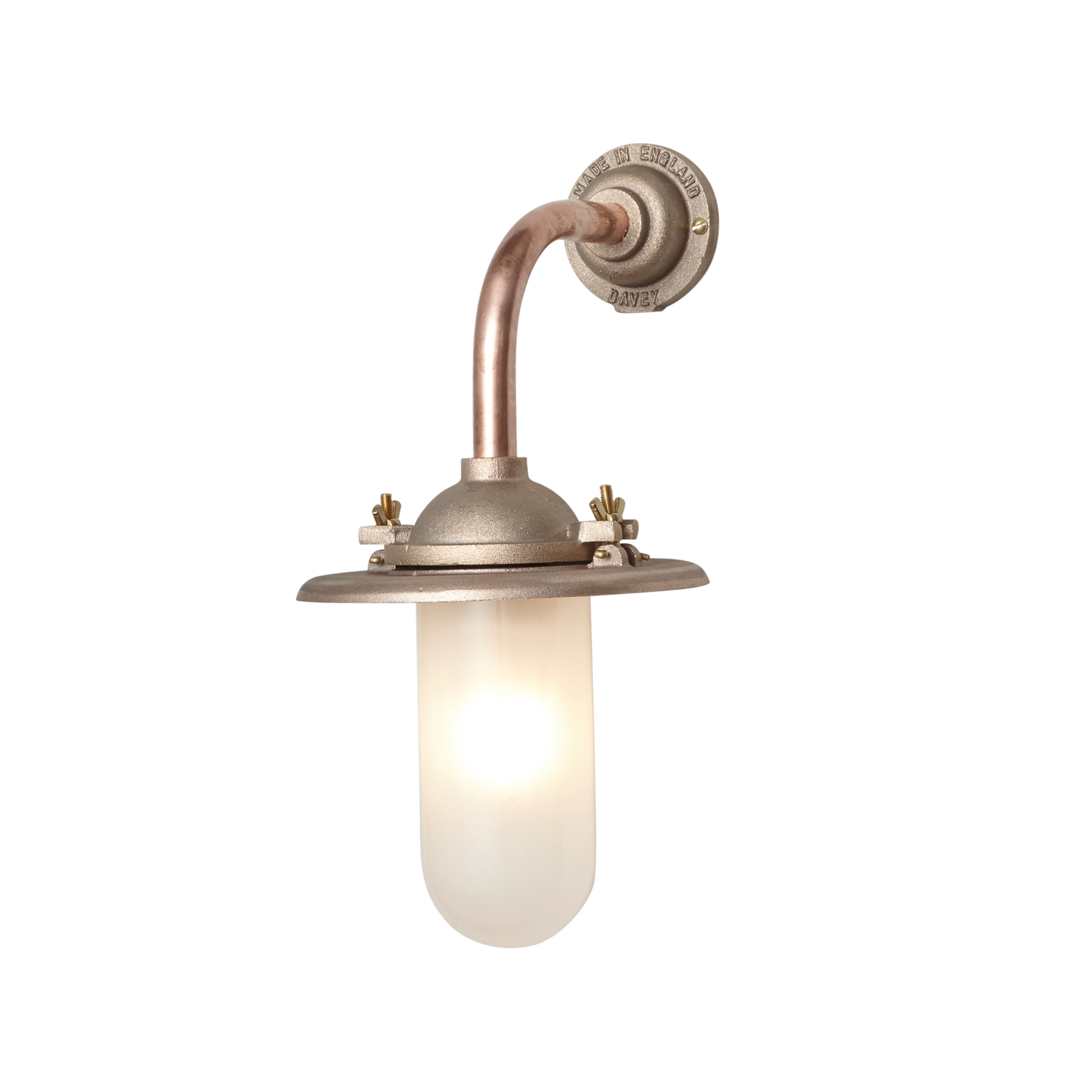 Mostrar el producto Exterior Bracket Light, Angled, Round 7685, Bronze & Frosted Glass del fabricante Original BTC