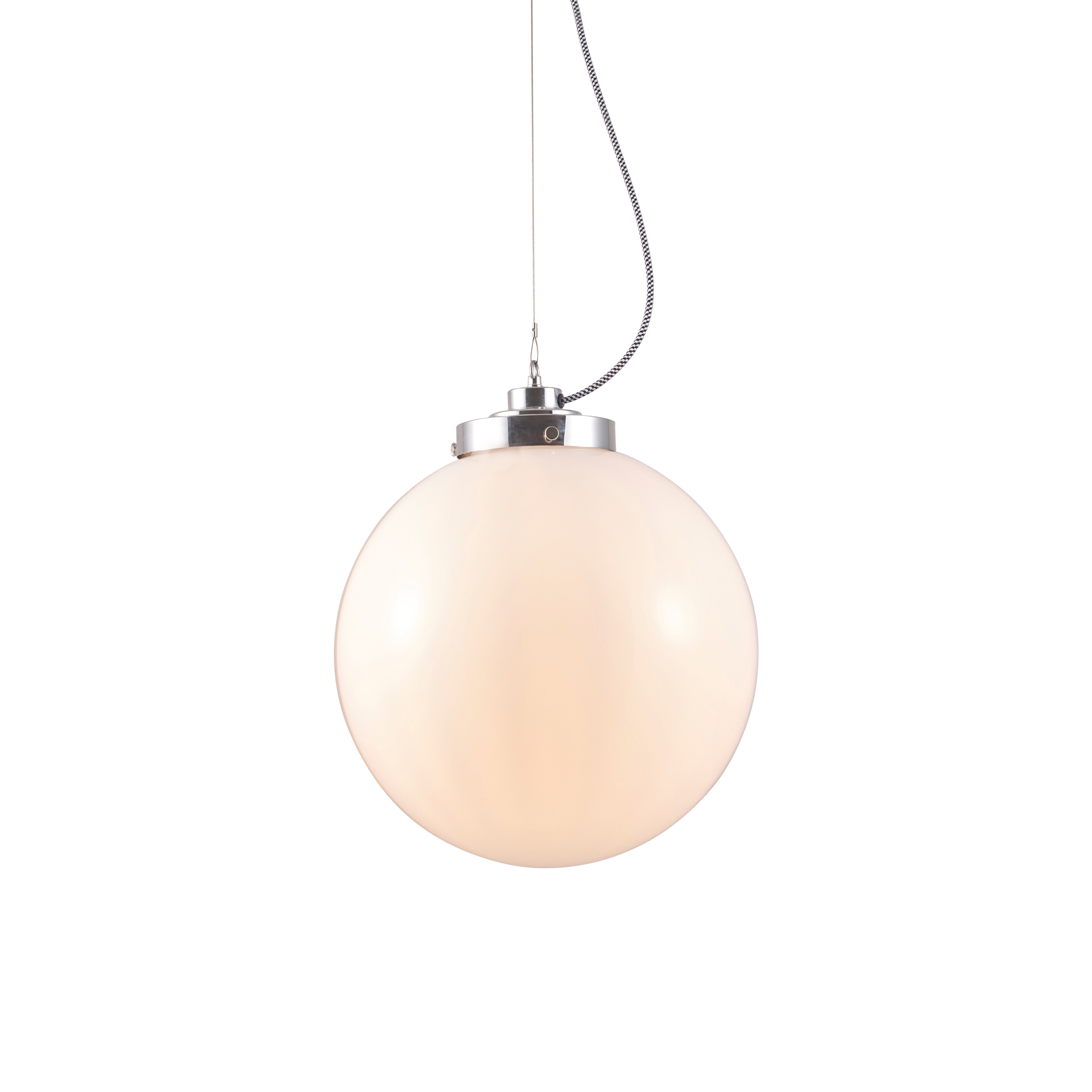 Mostra il prodotto Large Globe, Opal and chrome with black & white braided cable del produttore Original BTC