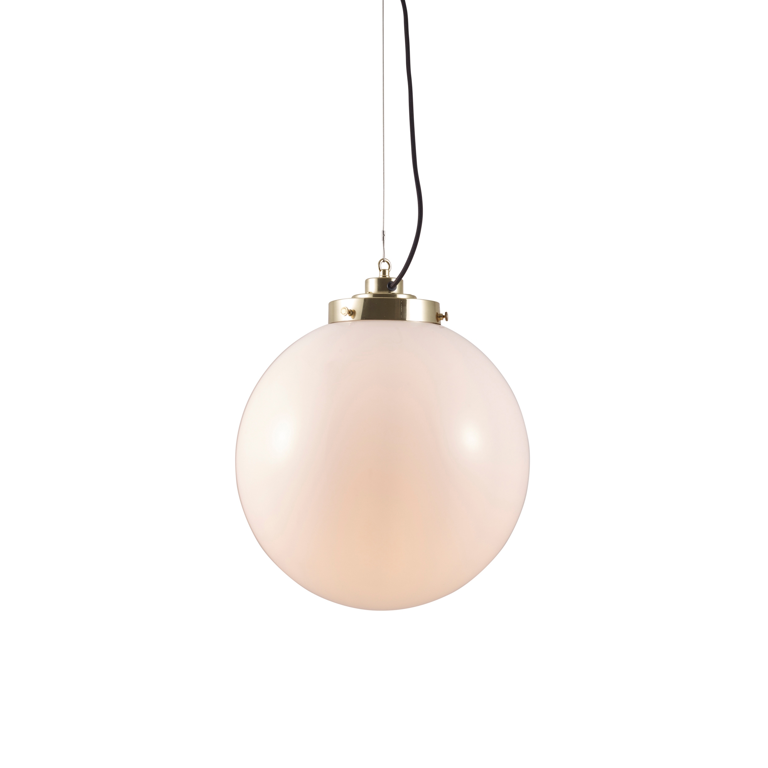 Mostra il prodotto Large Globe, Opal and brass with black braided cable del produttore Original BTC
