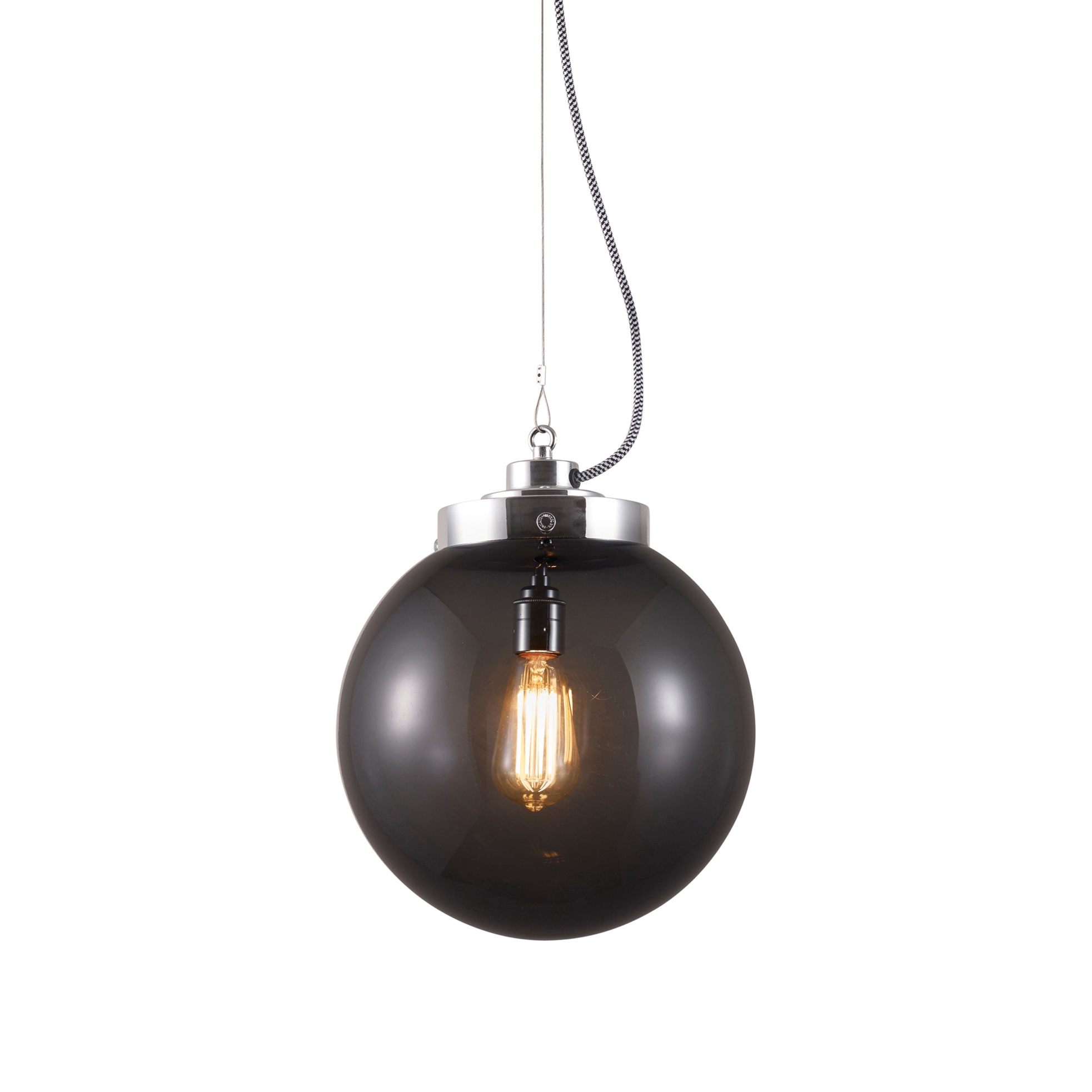 Mostra il prodotto Medium Globe, Anthracite and chrome with black & white braided cable del produttore Original BTC