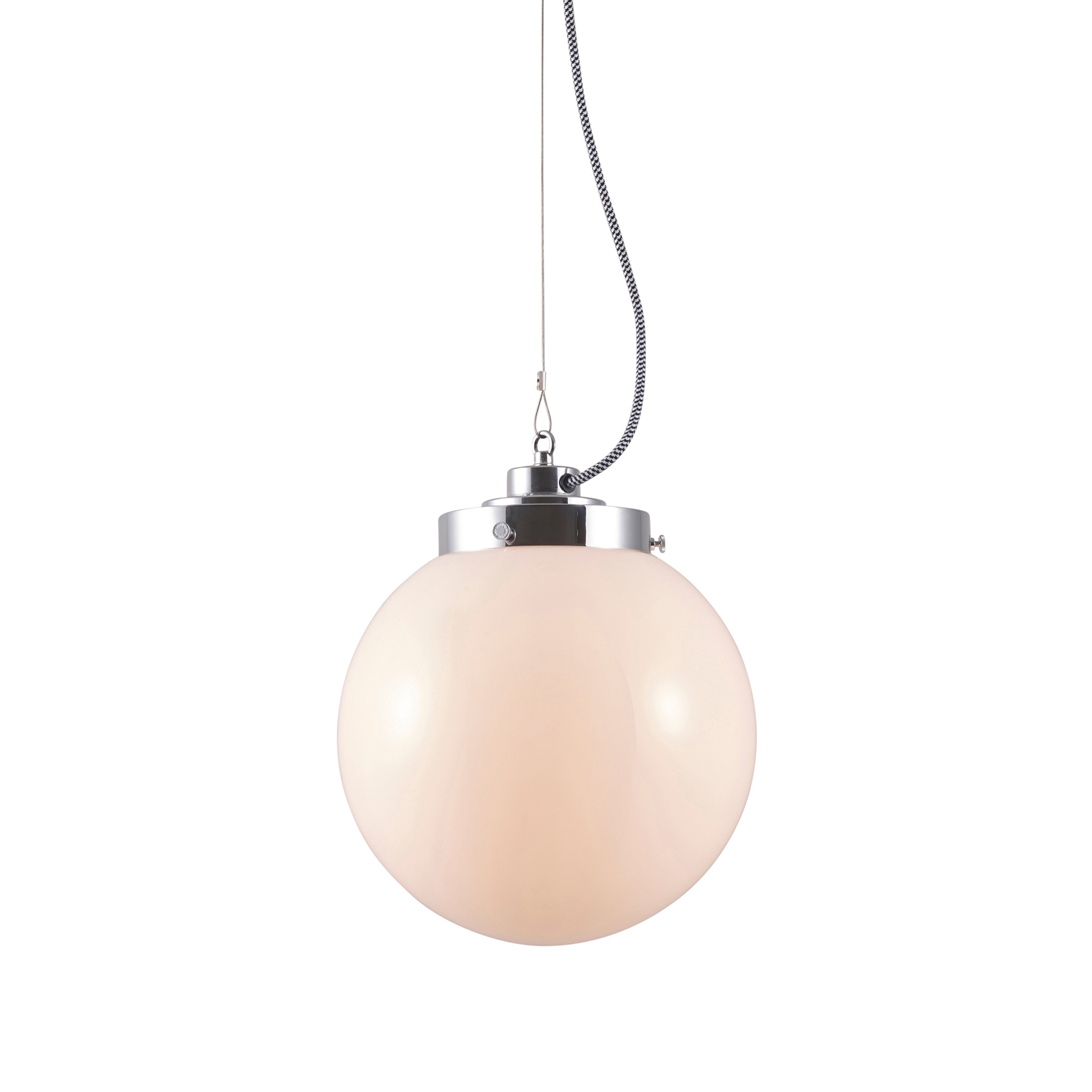 Vertoon produk Medium Globe, Opal and chrome with black & white braided cable van vervaardiger Original BTC