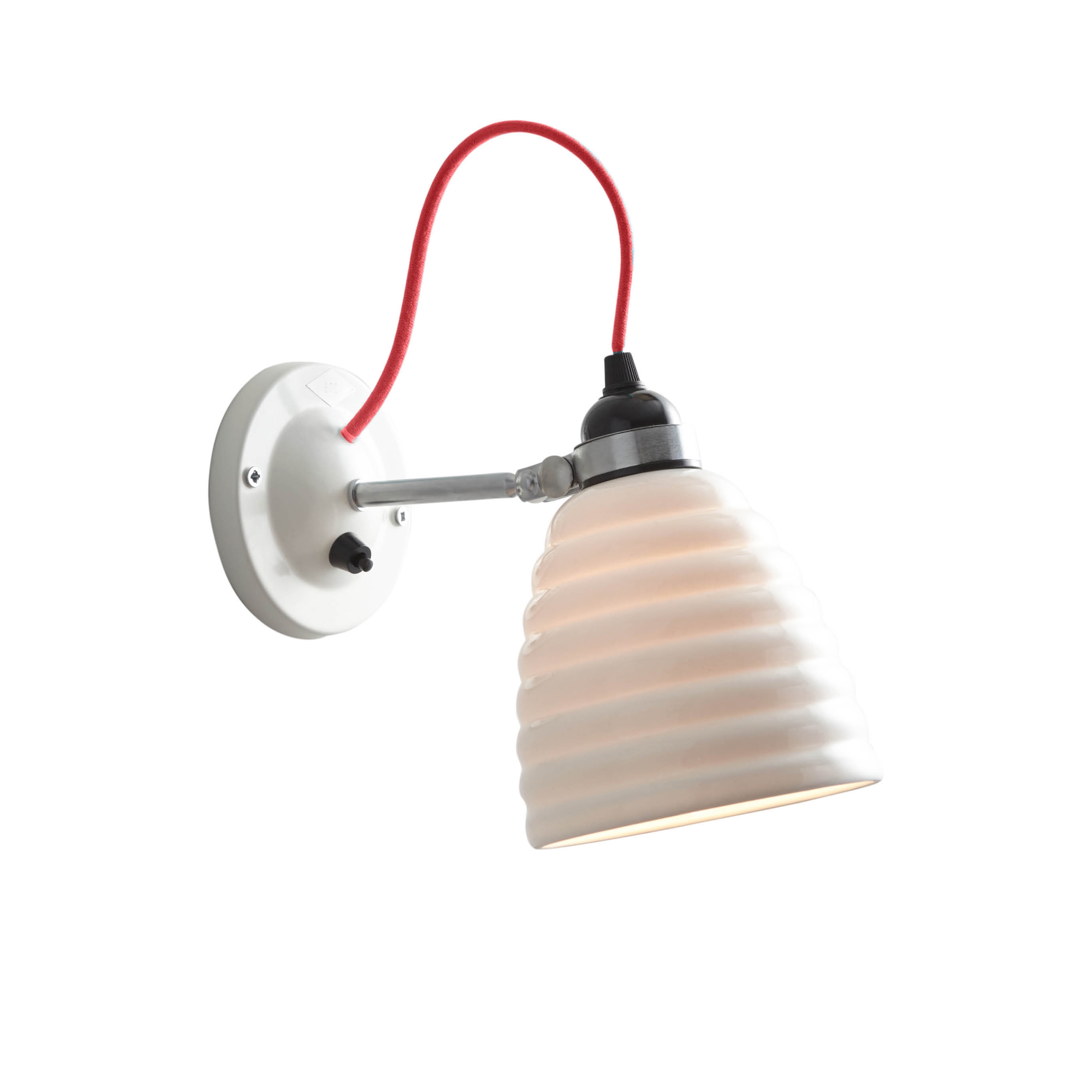 Hector Bibendum Wall Light, Switched with Red Cable