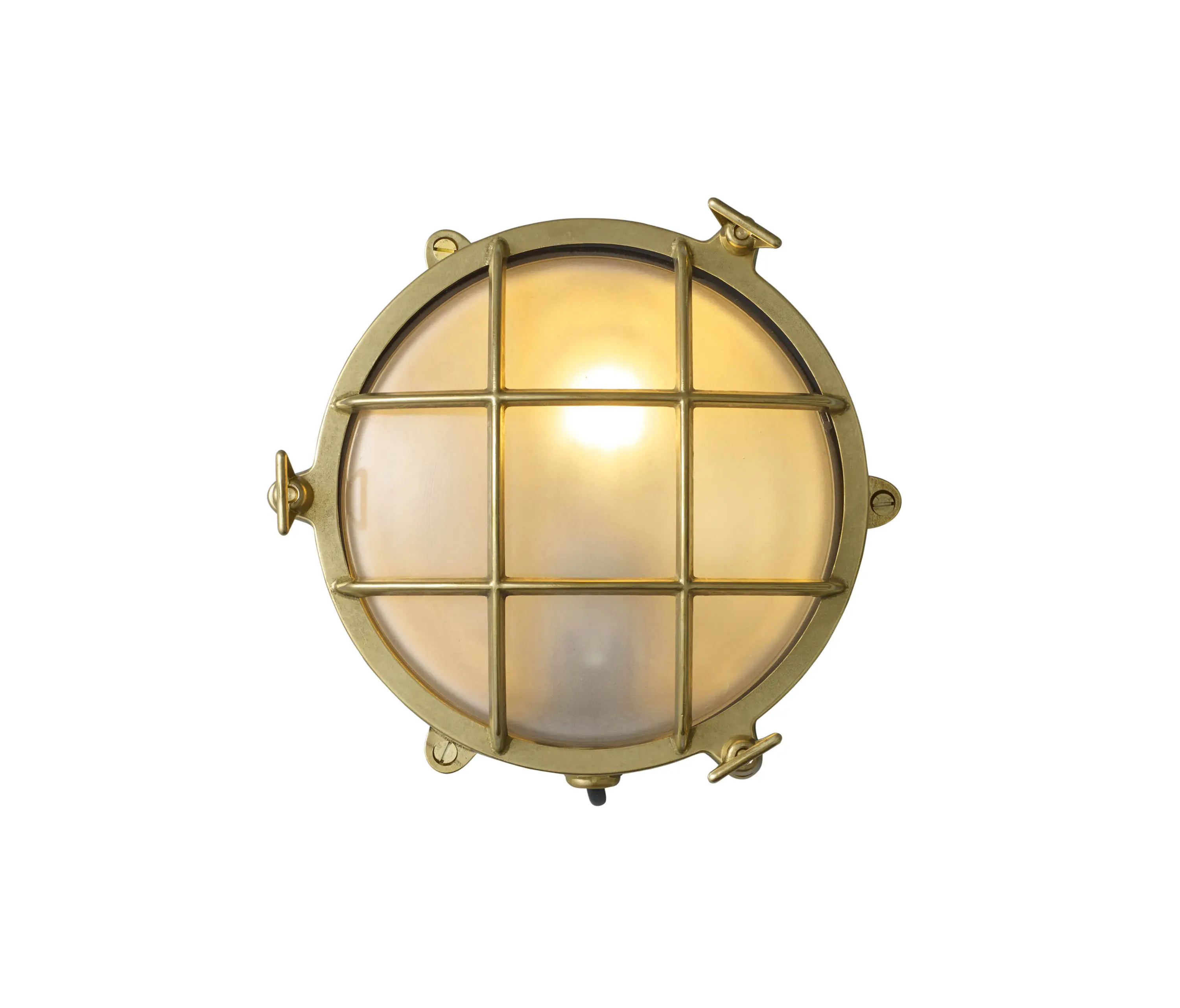 Original BTC - Brass Bulkhead with External Fixing via Feet, Polished Brass