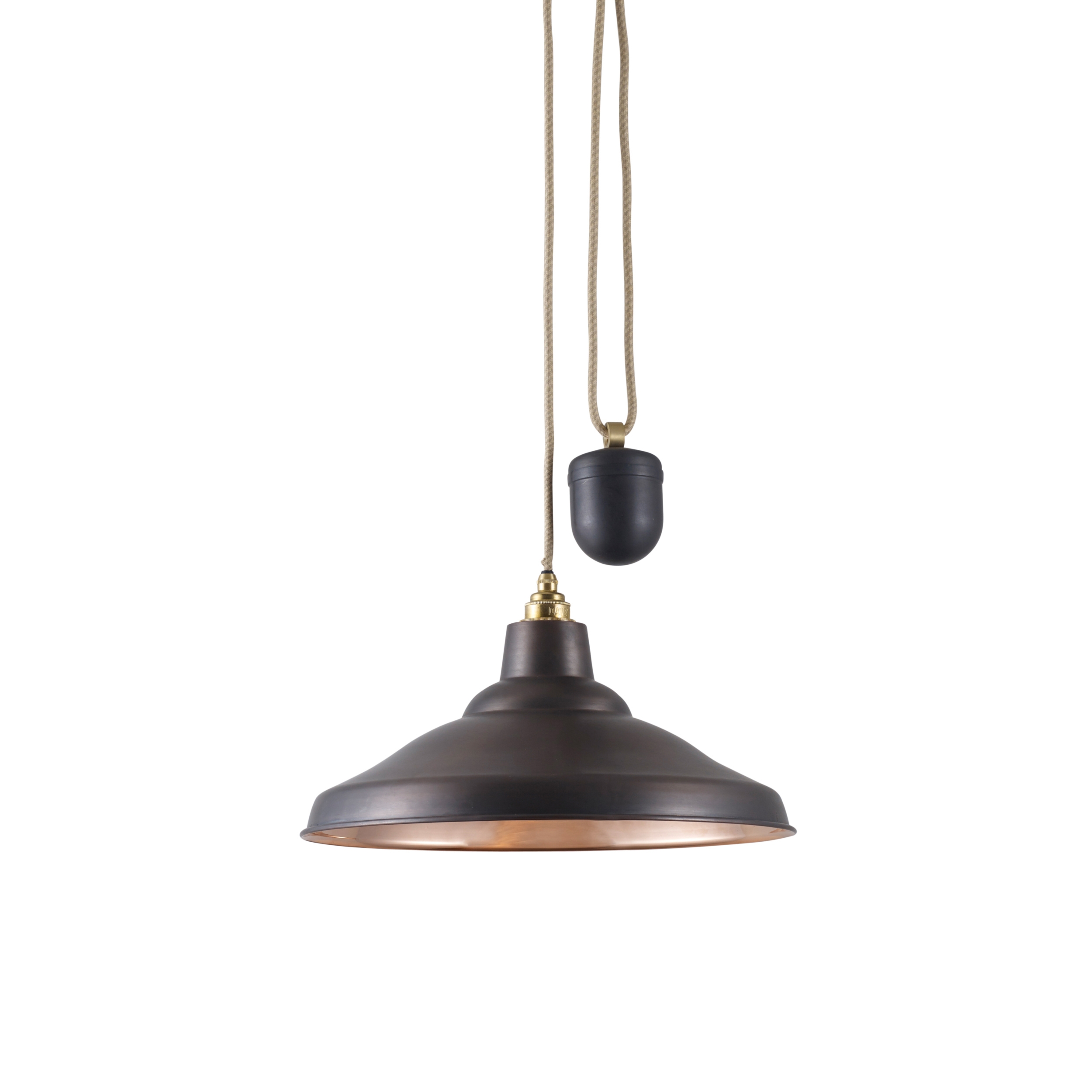 Display product Rise & Fall School Light Weathered Copper, Polished Copper Interior from manufacturer Original BTC
