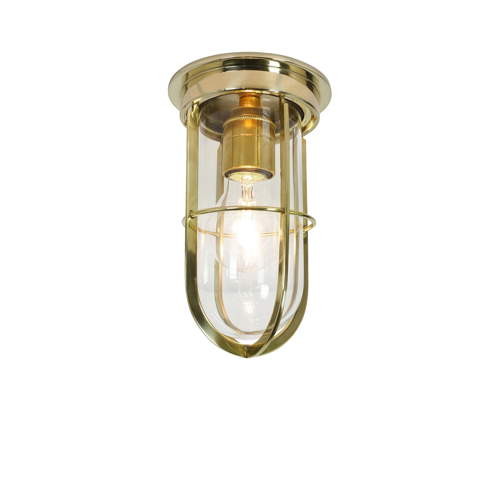 Mostrar el producto Ship's Companionway With Guard, Polished Brass, Clear Glass, E27 del fabricante Original BTC