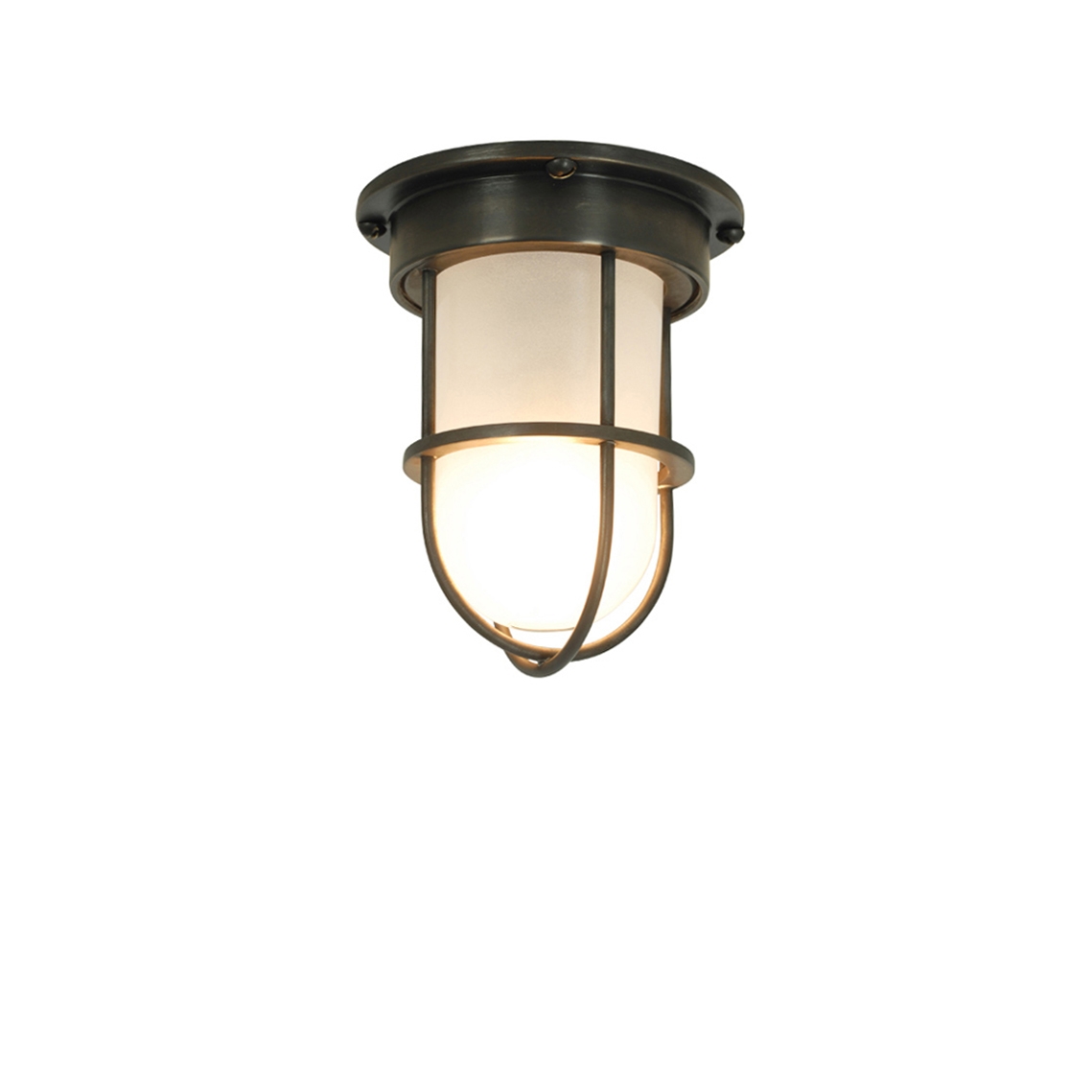 Mostrar el producto Mini Ship's Companionway Light & Guard, Weather Brass, Frost del fabricante Original BTC