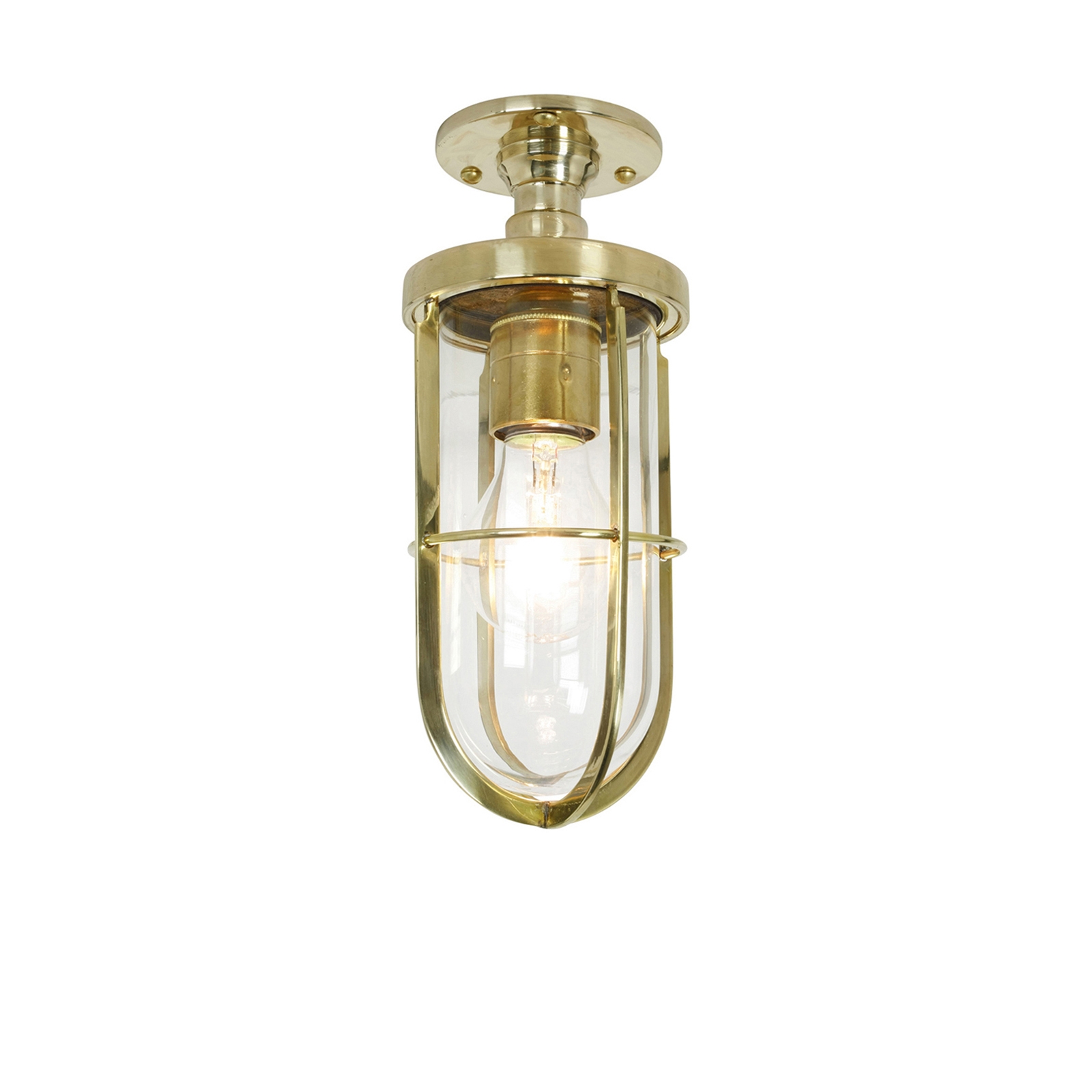 Mostrar el producto Weatherproof Ship's Well Glass Ceiling Polished Brass Clear, E27 del fabricante Original BTC