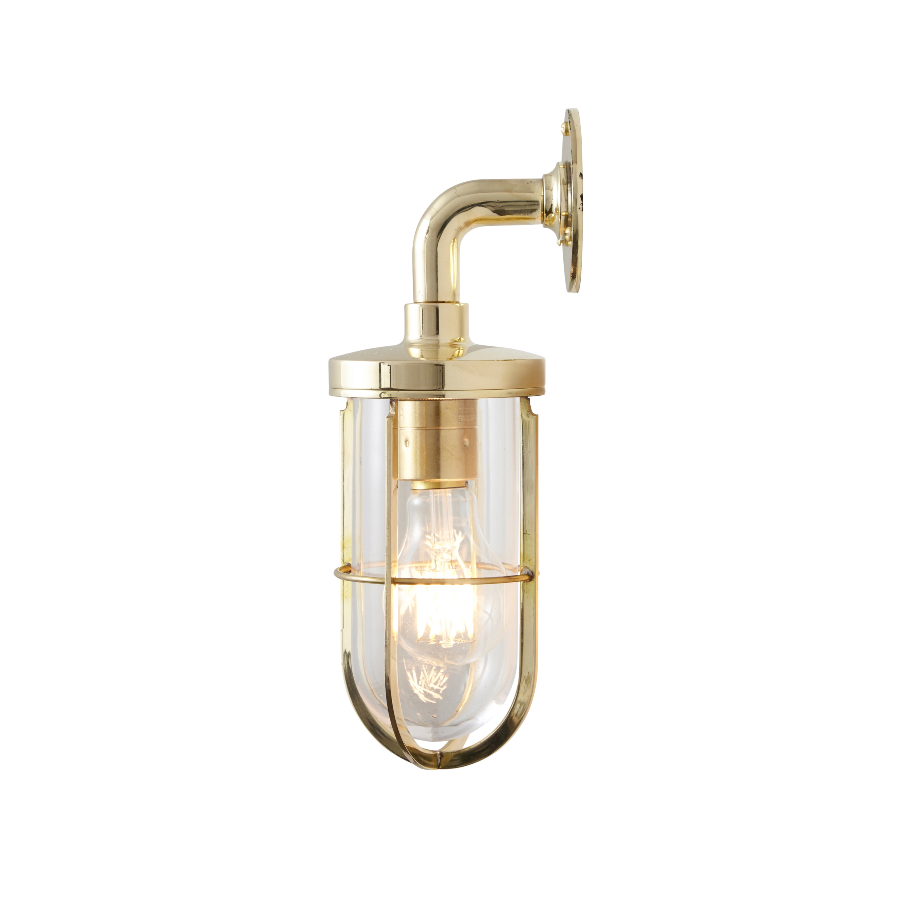Mostrar el producto Weatherproof Ship's Well Glass, Polished Brass, Clear Glass, E27 del fabricante Original BTC