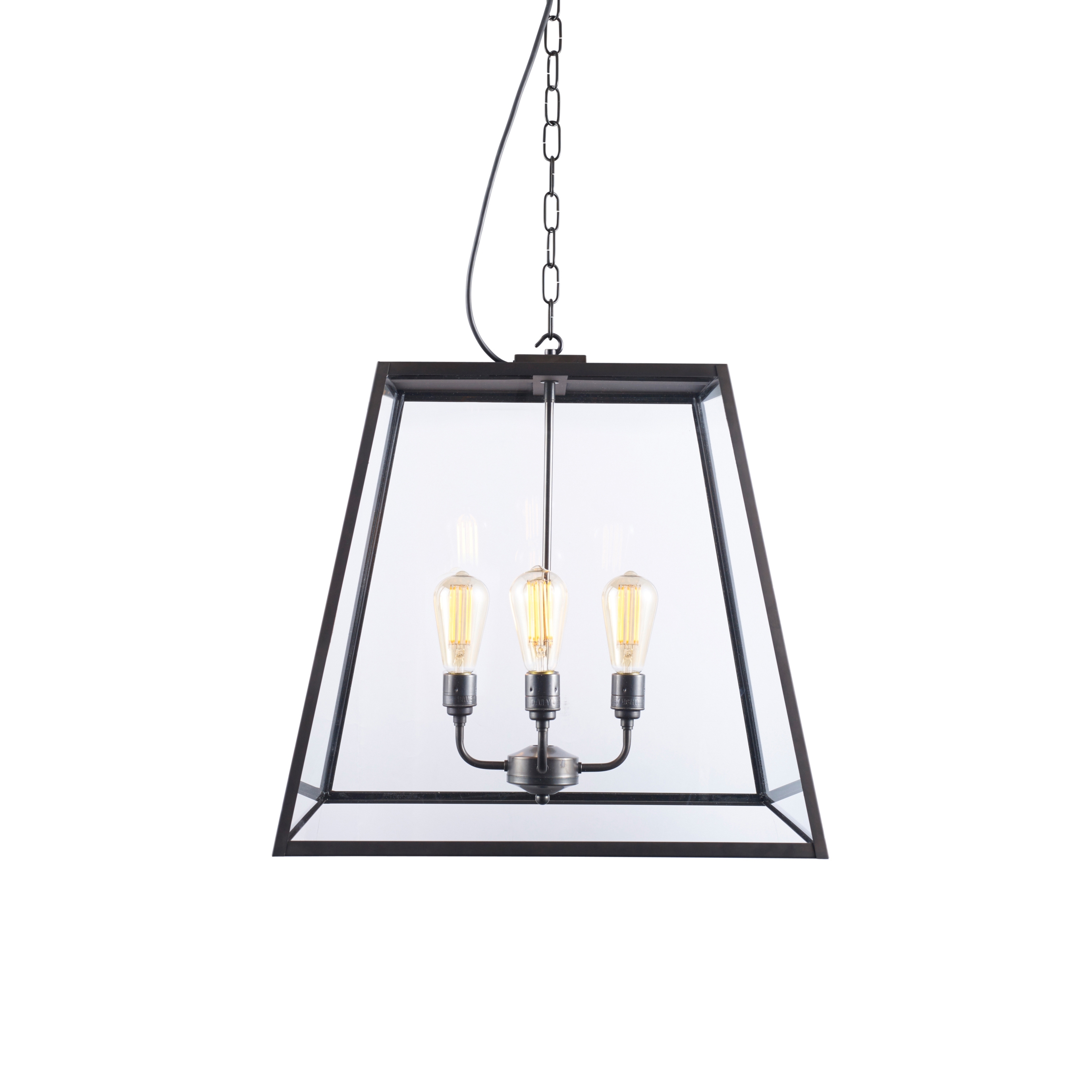 Mostra il prodotto Quad Pendant, XL and 4 L/holders, Weathered Brass, Closed Top del produttore Original BTC