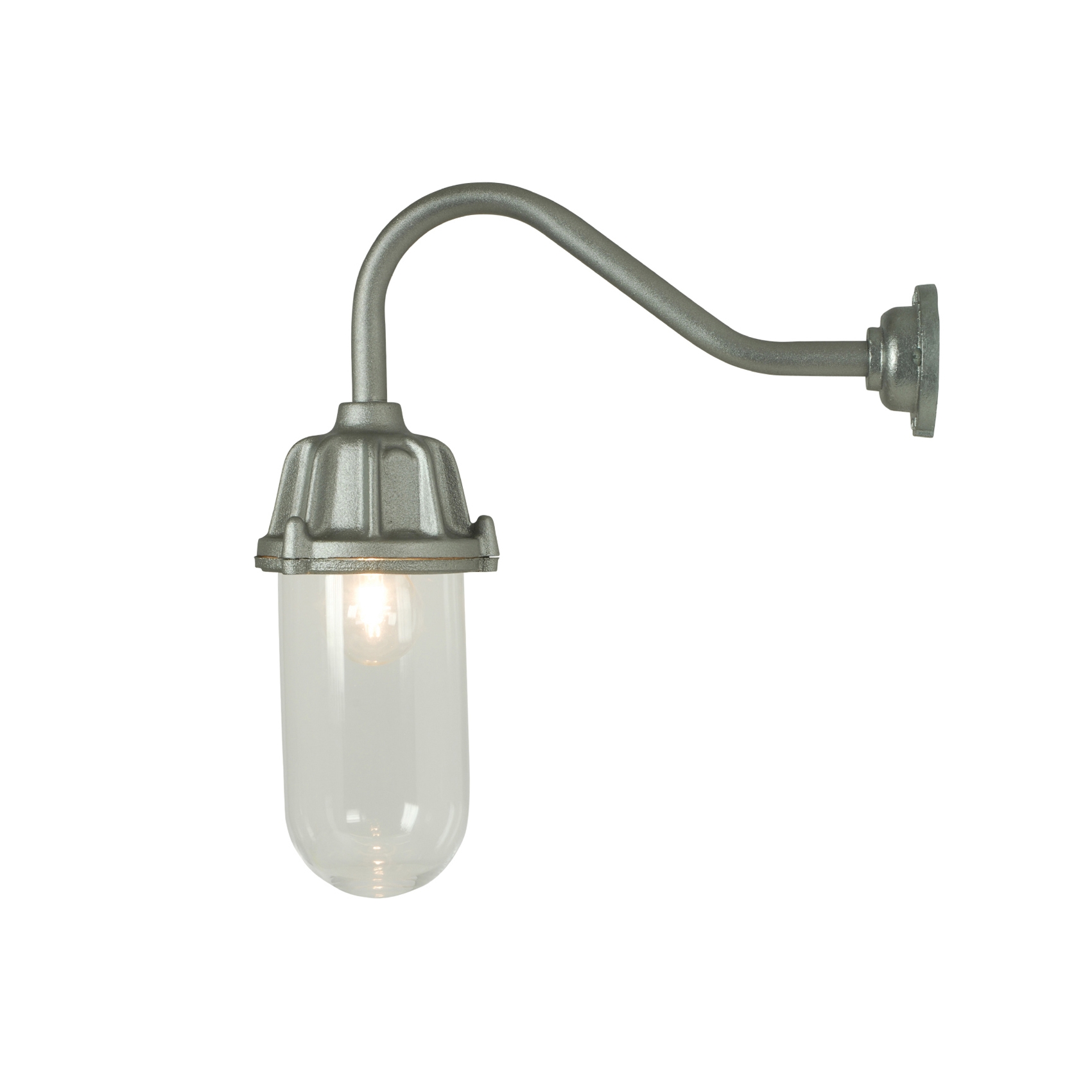 Display product Dockside Wall Light, No Reflector, Anodised Alum Clear Glass from manufacturer Original BTC