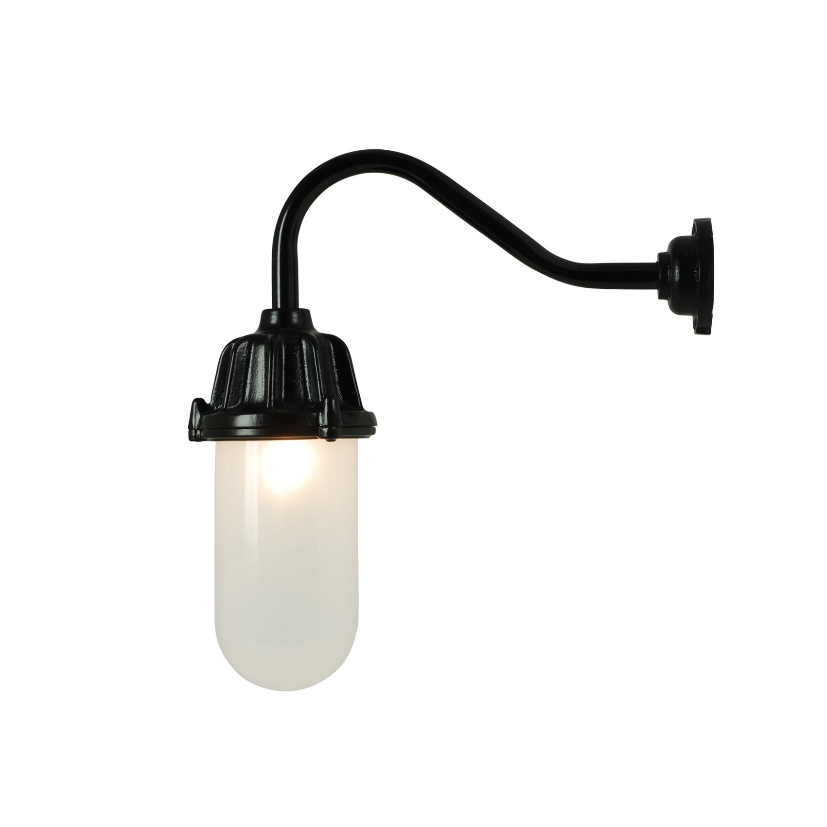 Display product Dockside Wall Light, No Reflector, Black, Frosted Glass from manufacturer Original BTC