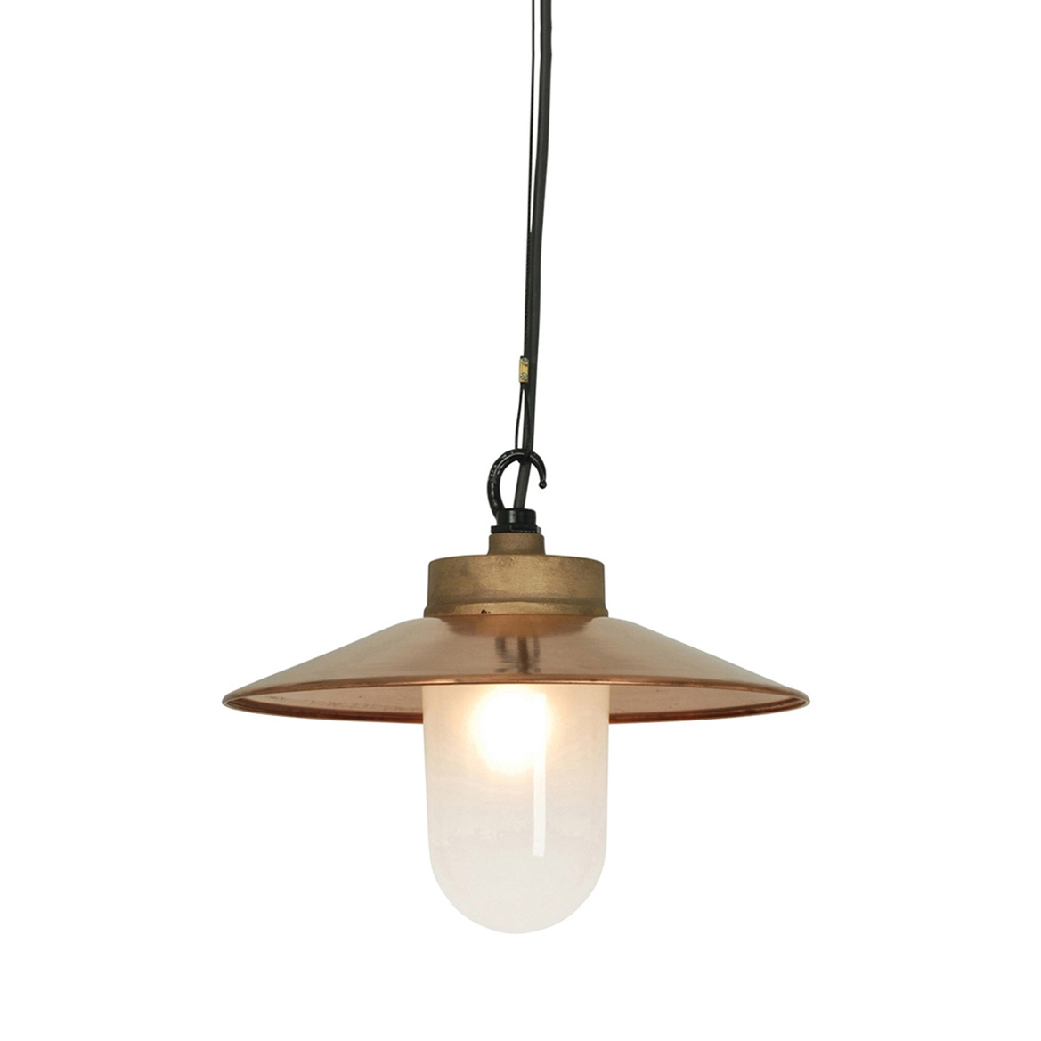 Mostra il prodotto Well Glass Pendant With Visor 7680, Bronze & Frosted Glass del produttore Original BTC