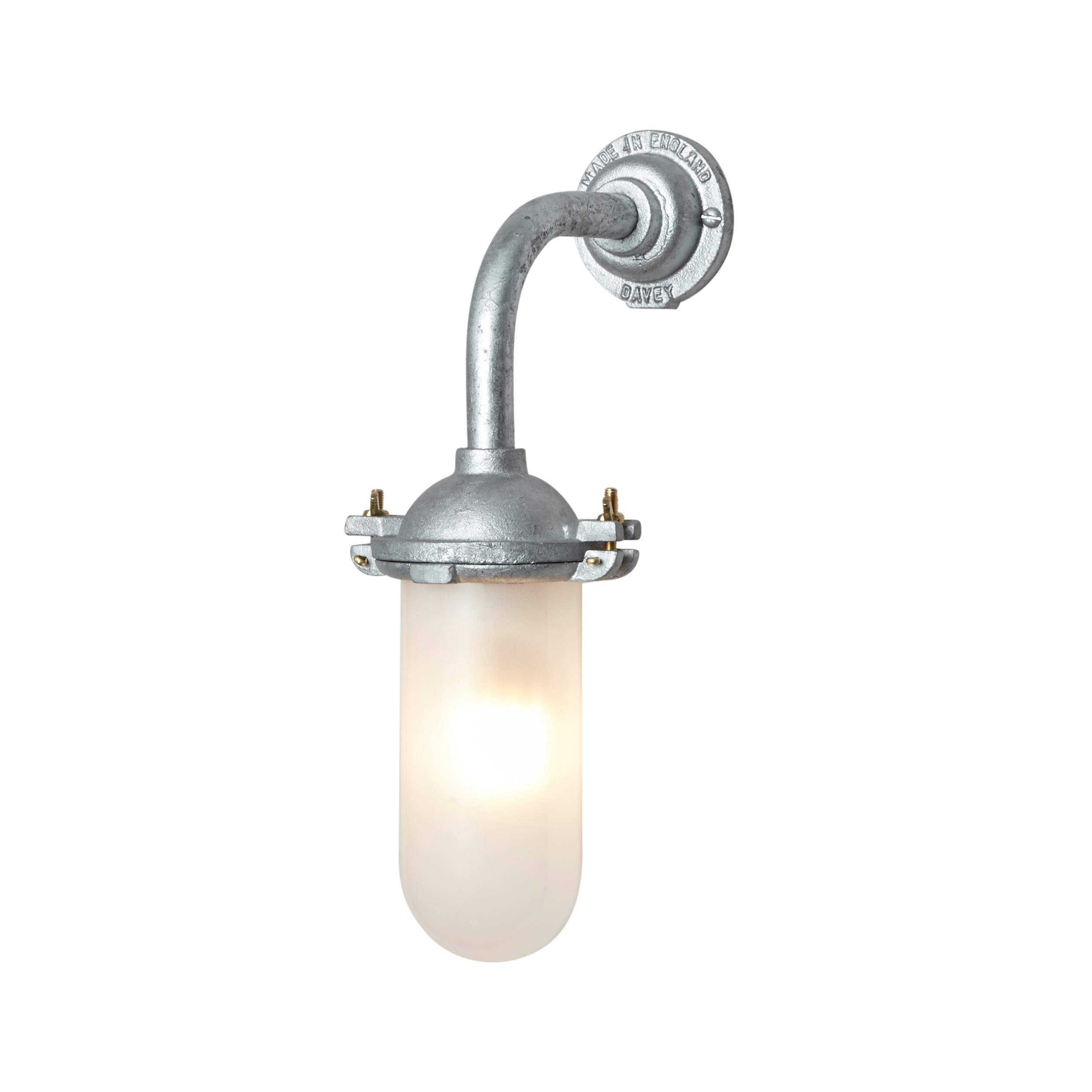 Produkt Bracket Light Außenwandleuchte, Kein Schirm,Rechtwinklig, Runde Rosette, Verzinkt, Milchglas des Herstellers Original BTC anzeigen