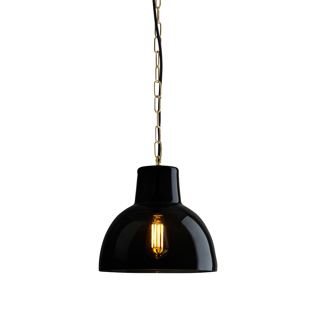 Mostra il prodotto Glass 'York' Pendant, Size 2, Antracite + Brass del produttore Original BTC