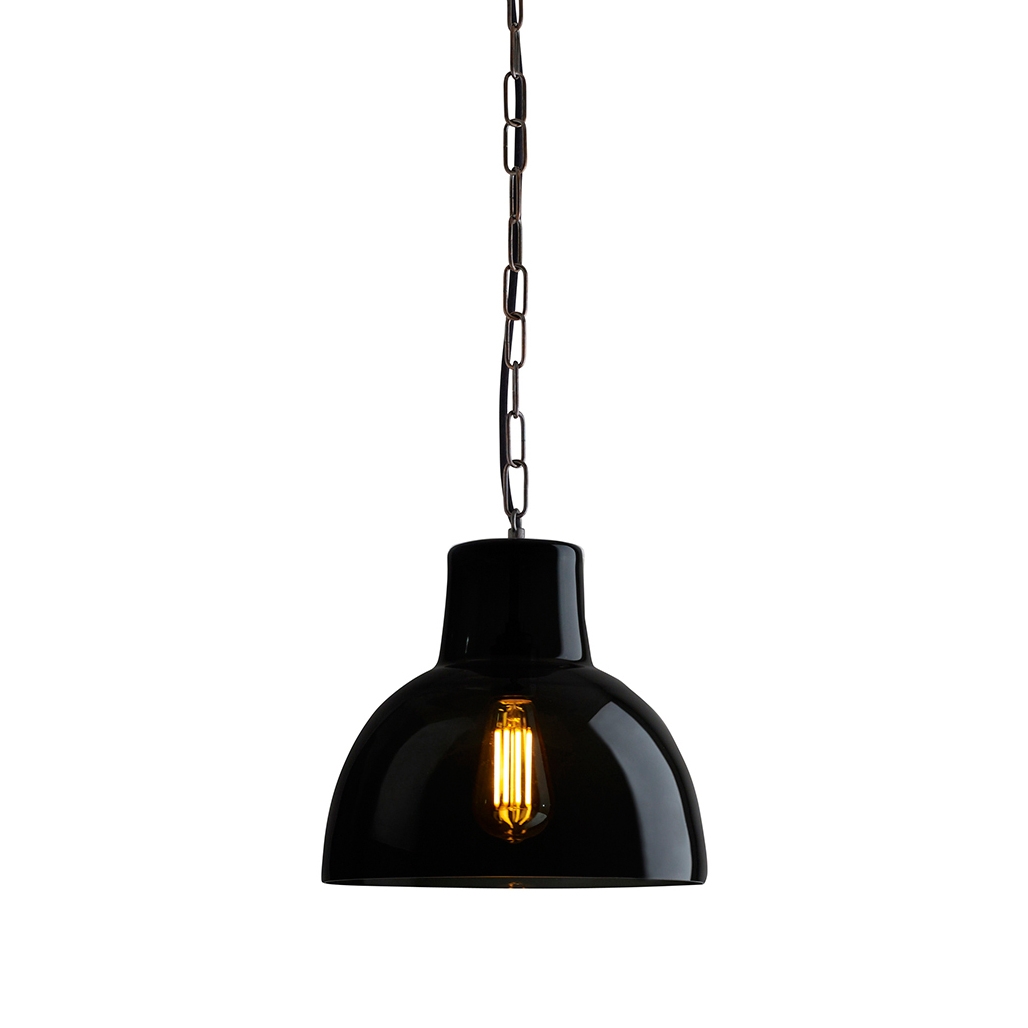 Glass 'York' Pendant, Size 2, Antracite + Weathered