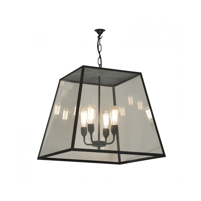Produkt Quad Pendant, XL and 4 L/holders, Weathered Brass, Closed Top des Herstellers Original BTC anzeigen