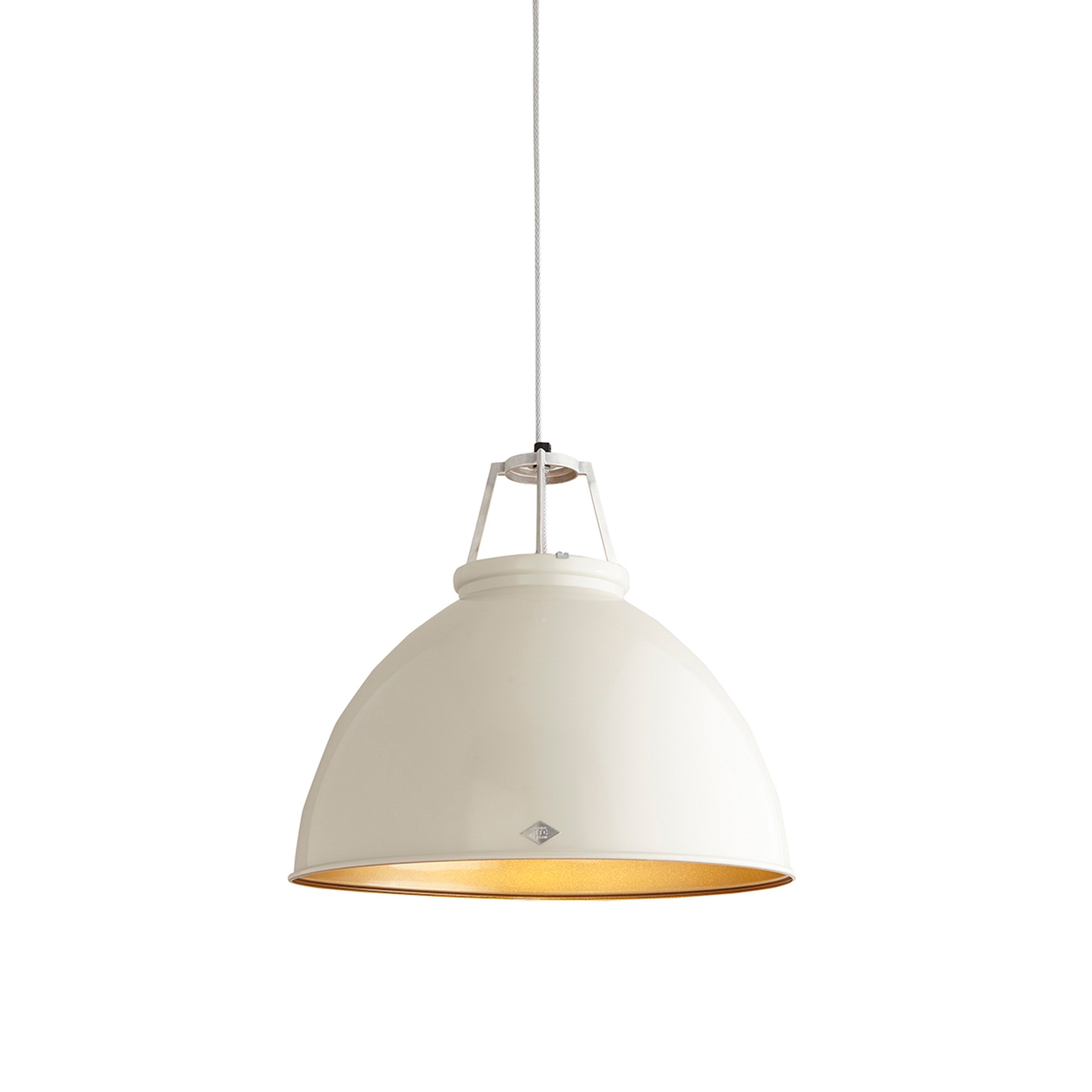 Mostra il prodotto Titan Size 5 Pendant Light, Putty Grey/Bronze Interior del produttore Original BTC