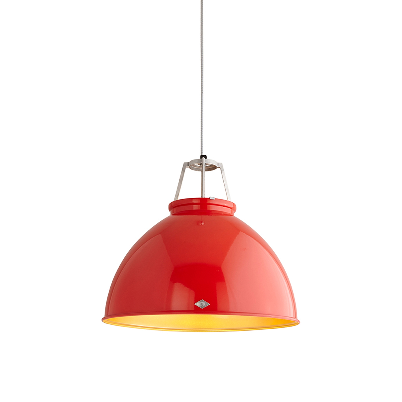 Mostrar el producto Titan Size 5 Pendant Light, Red/Gold Interior del fabricante Original BTC