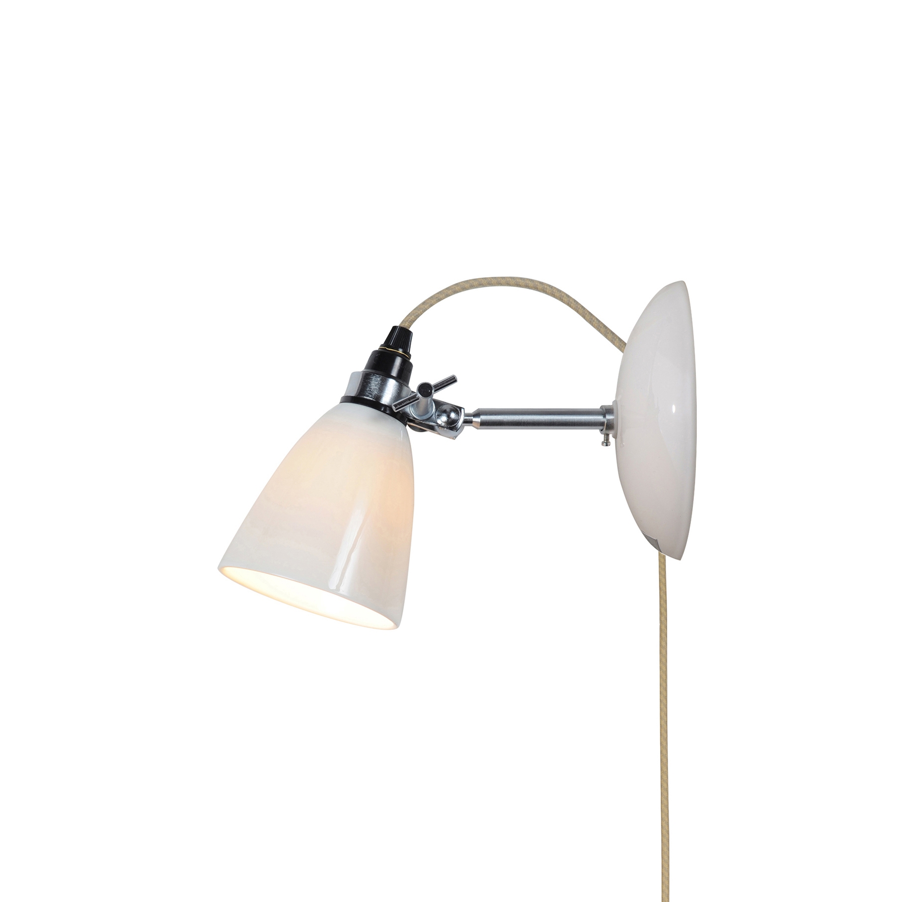 Produkt Hector Small Dome Wandleuchte mit Stecker und Schalter, Natürlich des Herstellers Original BTC anzeigen