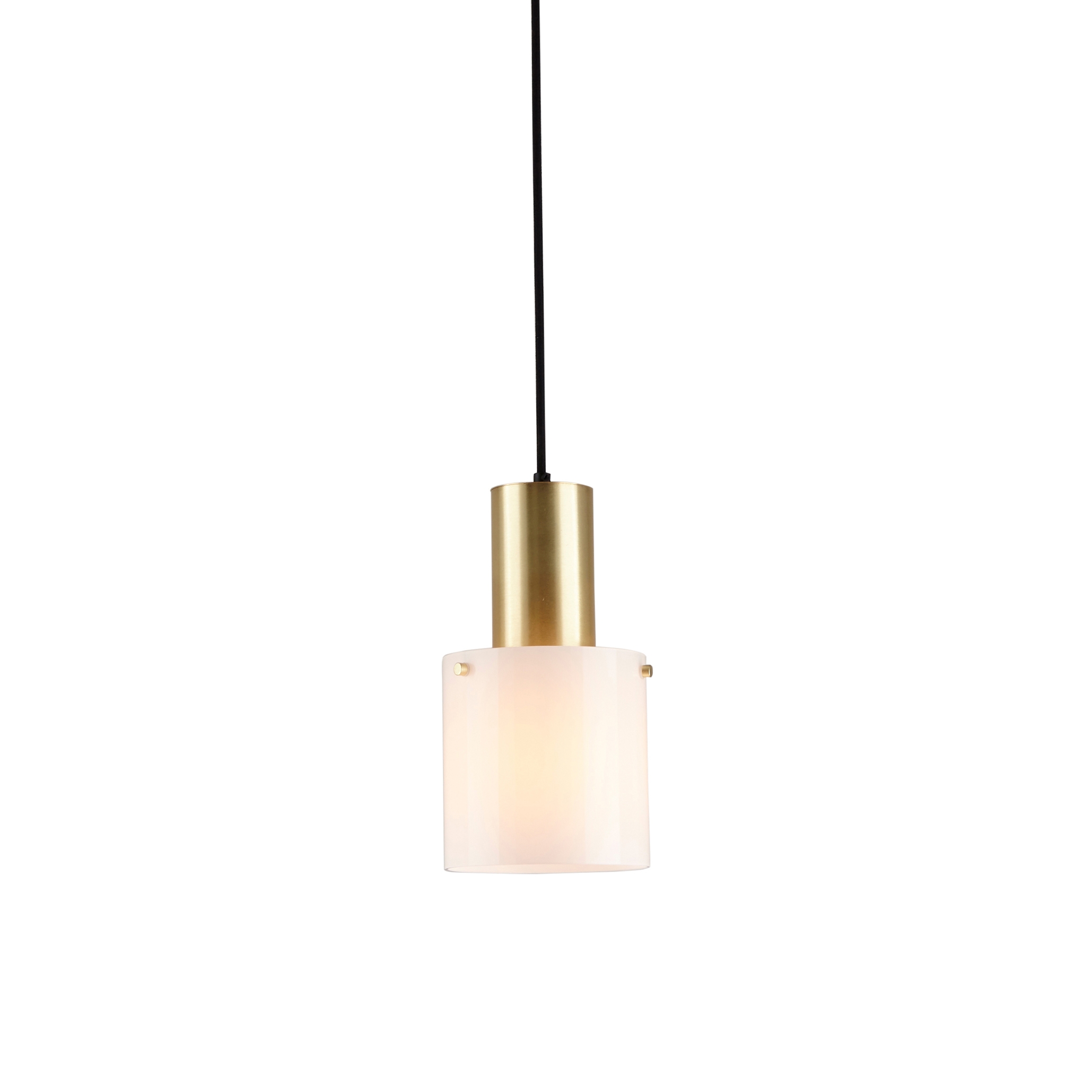 Mostra il prodotto Walter Brass Pendant, Size 1, Opal Glass del produttore Original BTC