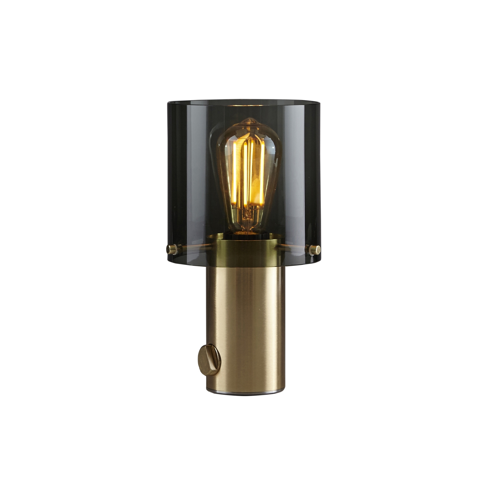 Mostrar el producto Walter Table, Brass, Size 1, Anthracite Glass del fabricante Original BTC