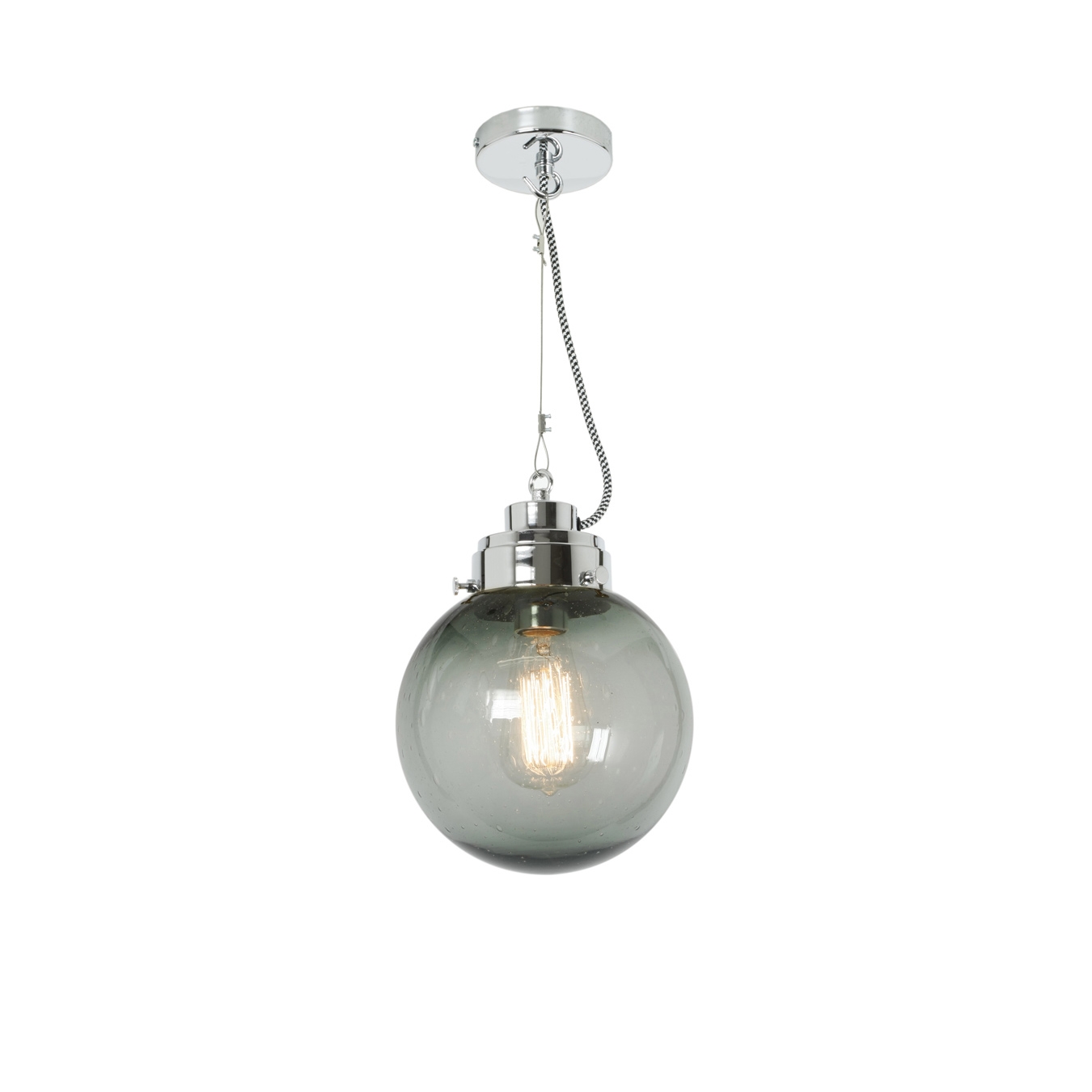 Mostra il prodotto Small Globe, Seedy Anthracite and chrome with black & white braided cable del produttore Original BTC