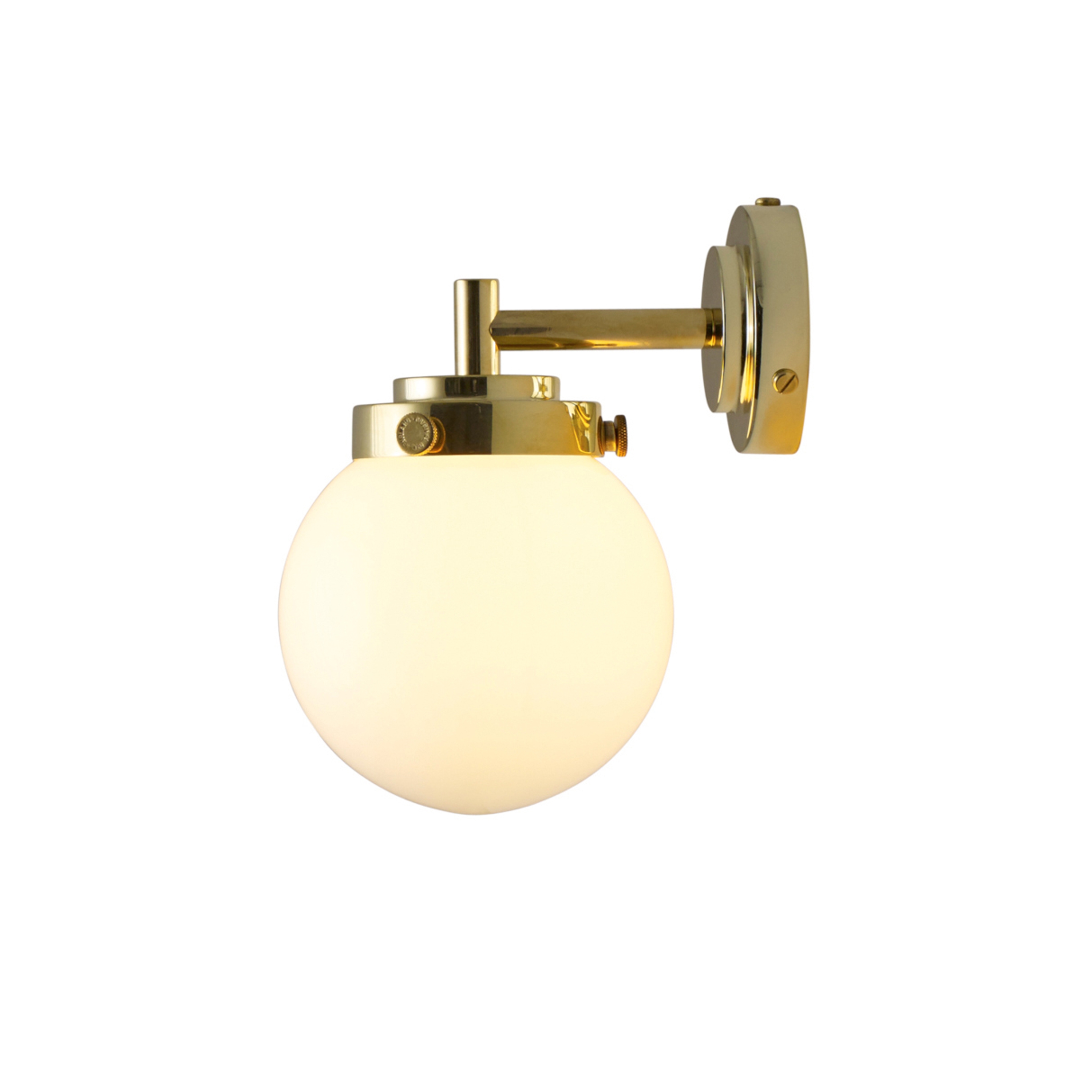 Vertoon produk Mini Globe Wall Light, Opal with Brass van vervaardiger Original BTC