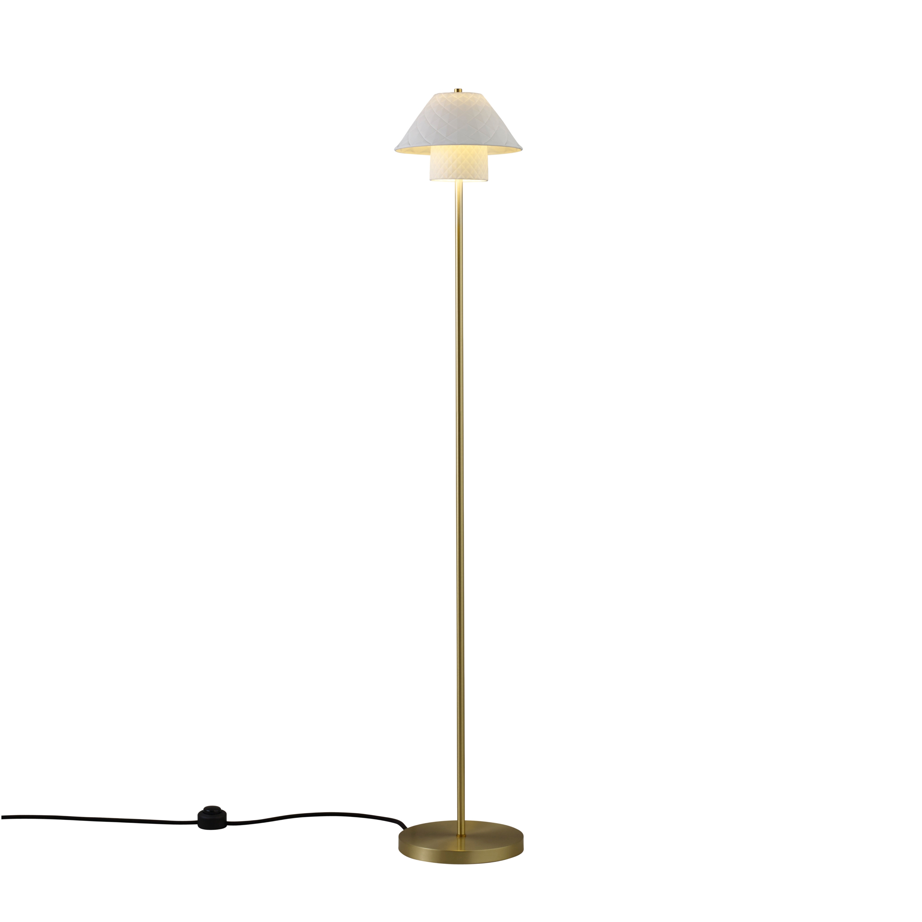 Display product Oxford Double Floor Light, Satin Brass from manufacturer Original BTC