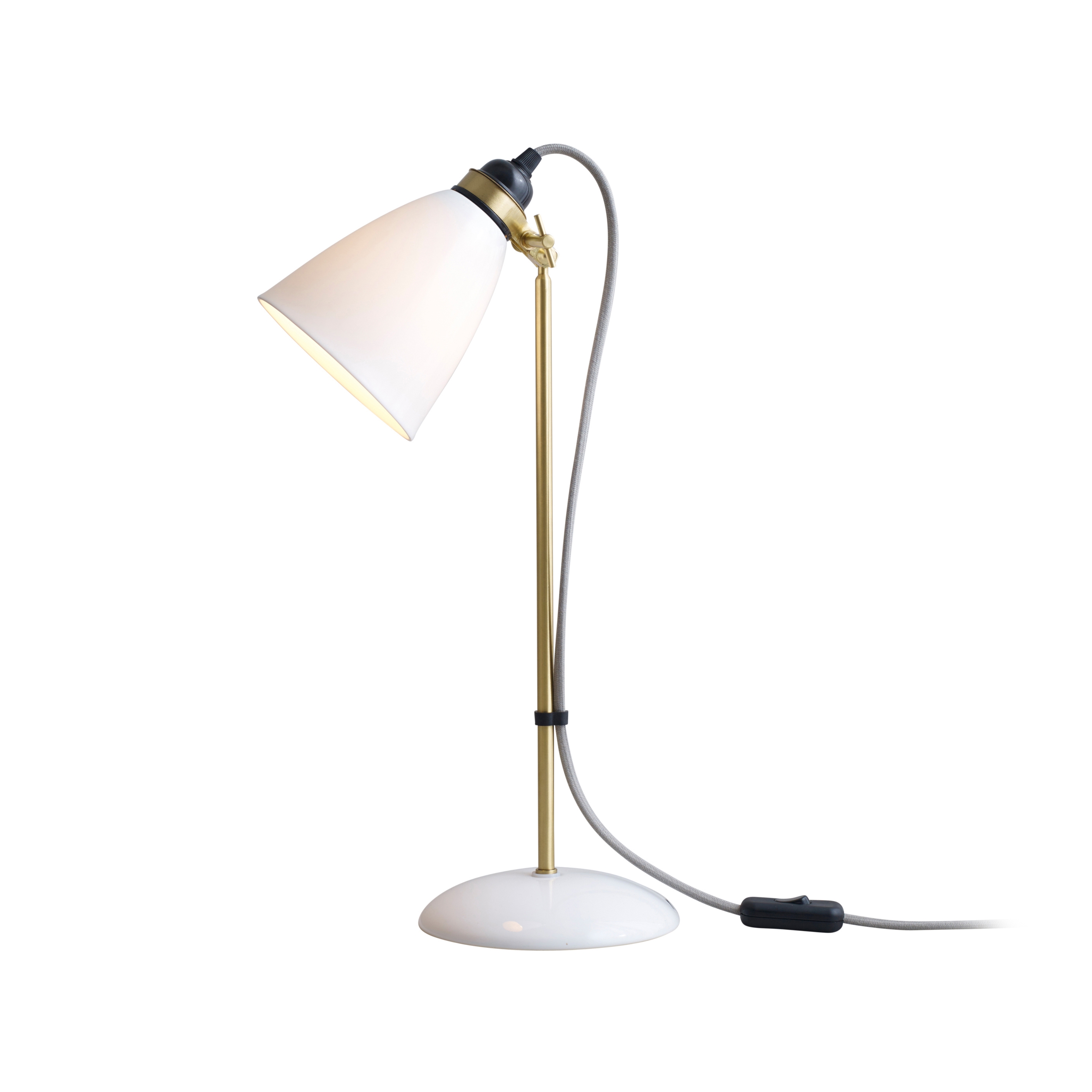 Produkt Hector 30 Table Light, Satin Brass with Grey Braided Cable des Herstellers Original BTC anzeigen