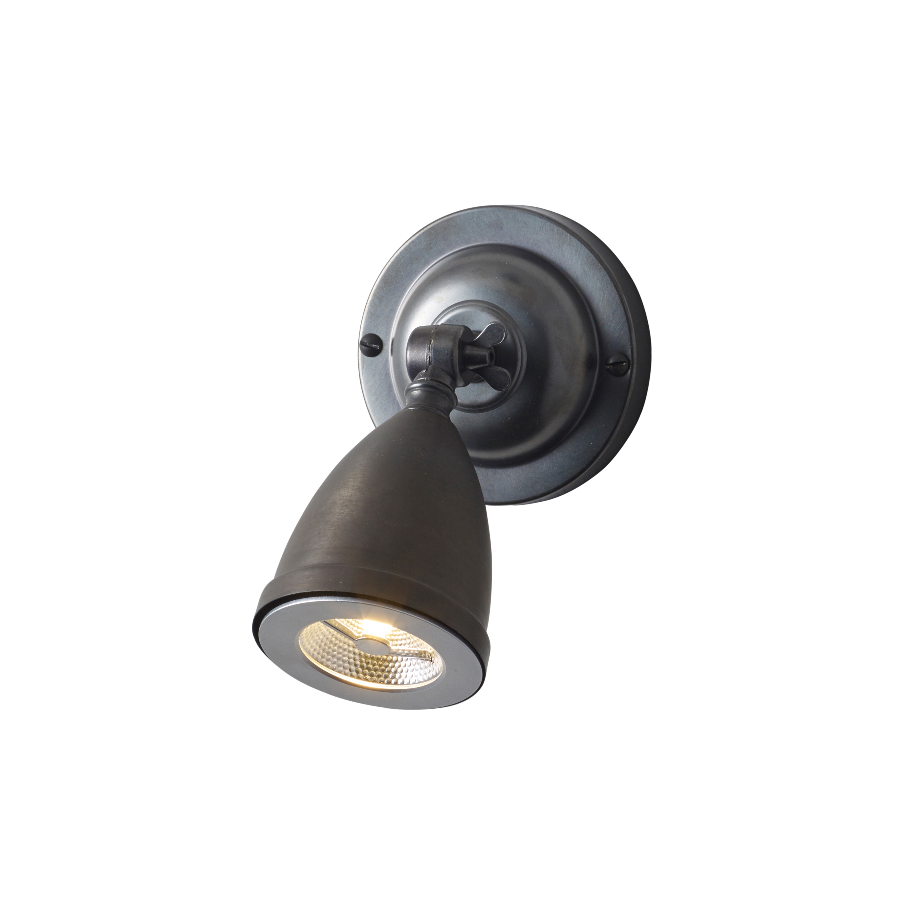 Display product Whitby LED Spotlight, Weathered Brass, Shade and integral driver from manufacturer Original BTC