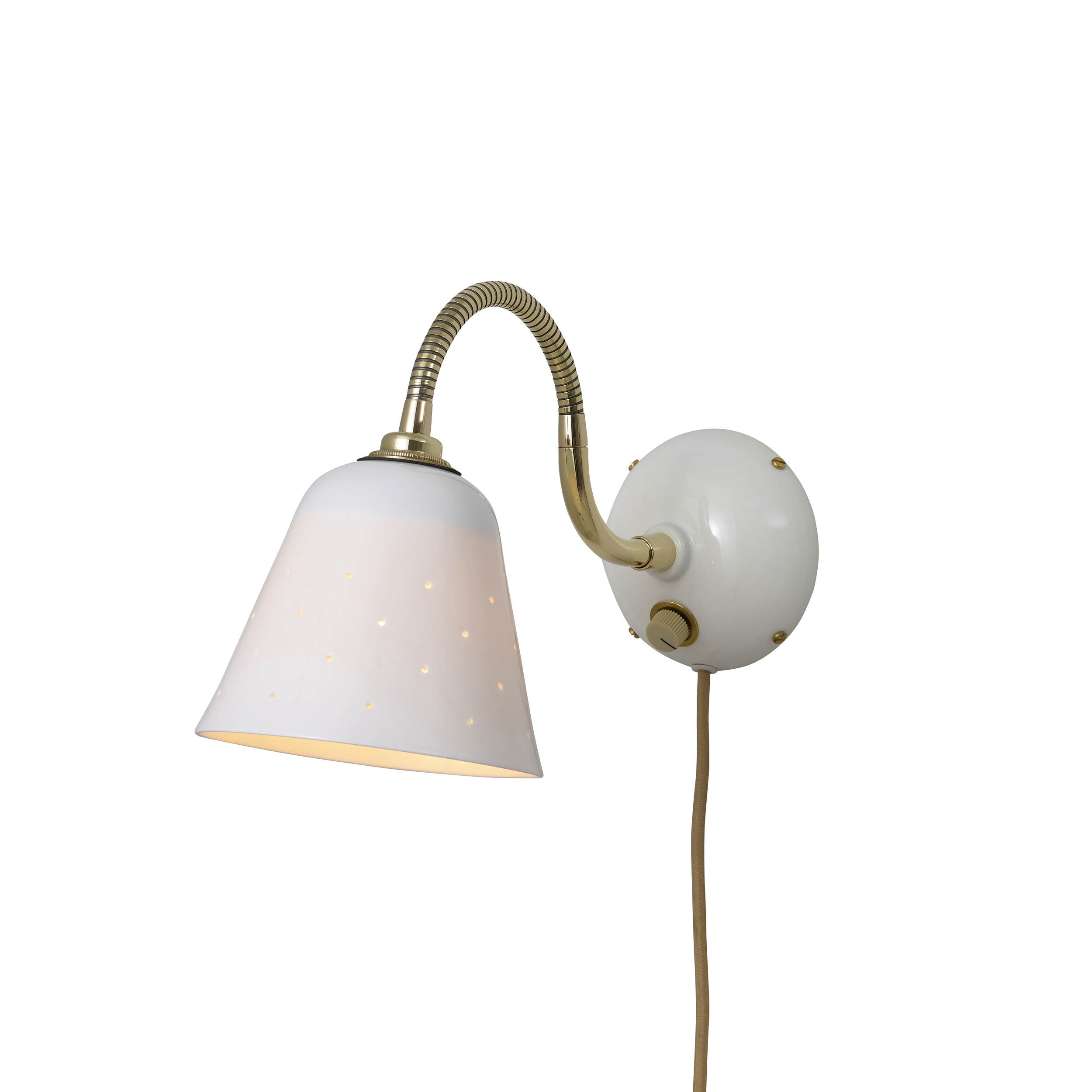 Alma Wall Light with Dimmer, Cable & Plug, Natural